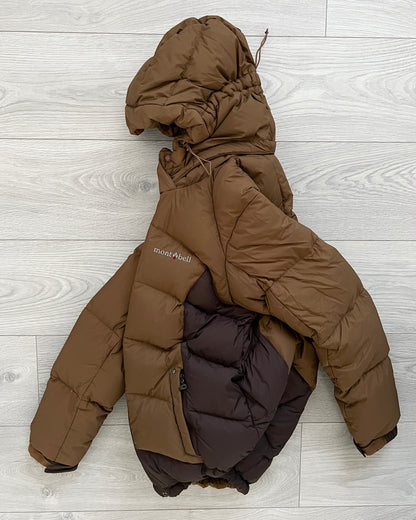 Montbell 00s Goose Down Nylon Gore-Windstopper Brown Puffer Jacket - Size M