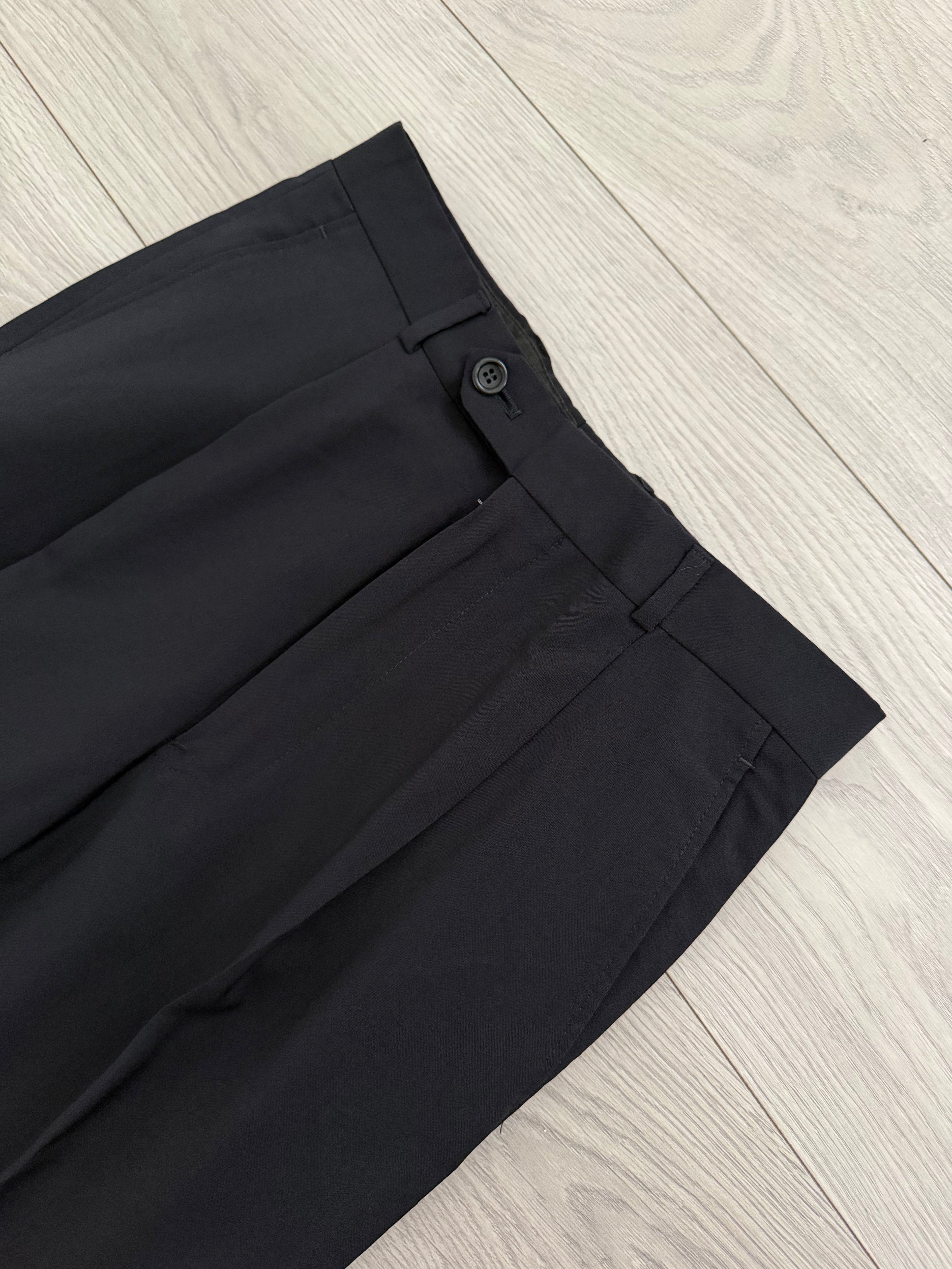 Armani 1990s 3B Pleated Wool Suit Navy - Size S Jacket / 28" Waist