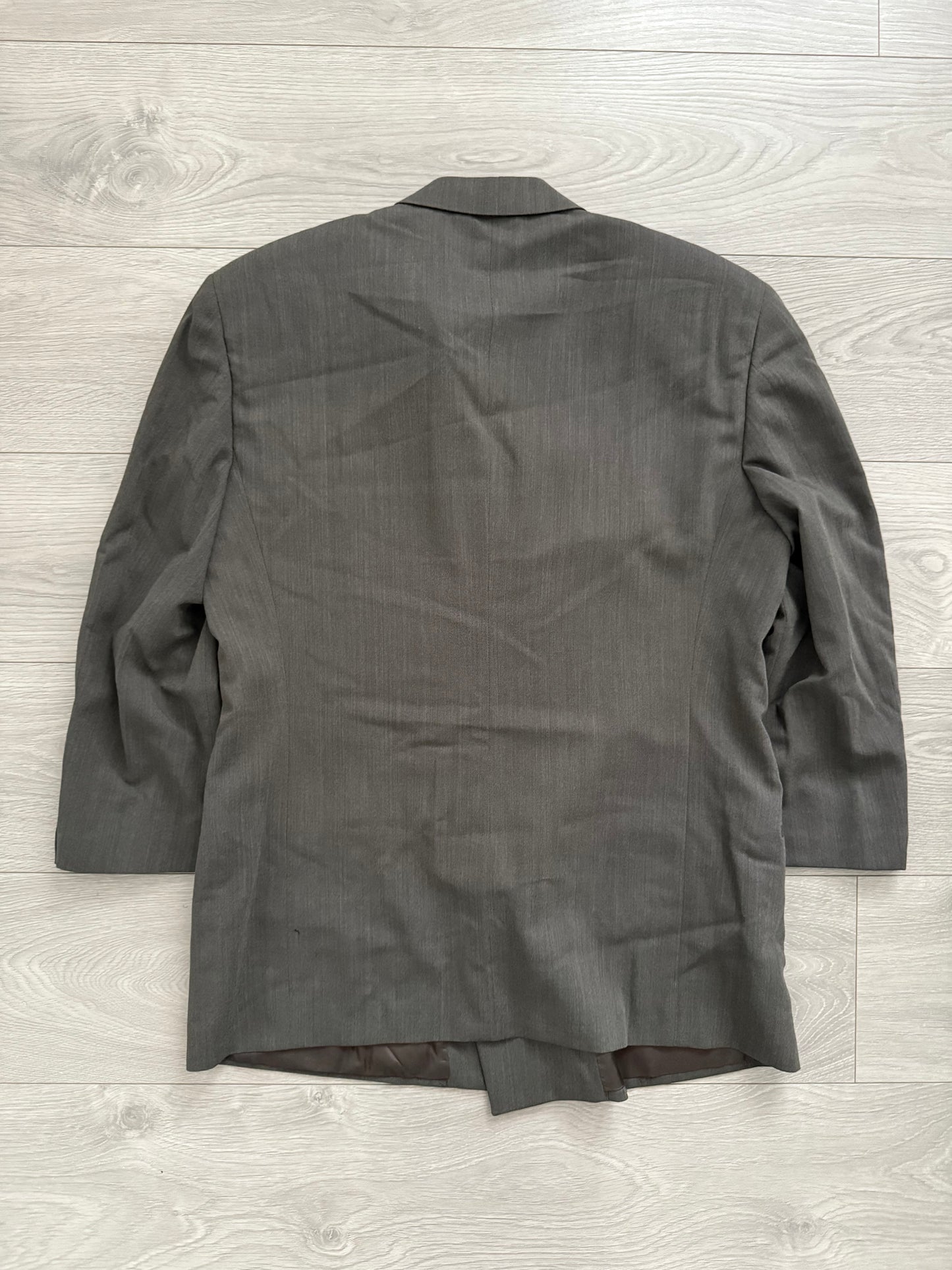 Giorgio Armani 1990s Double Breasted Triple Pleat Wool Suit - Size M Jacket / 32" Waist