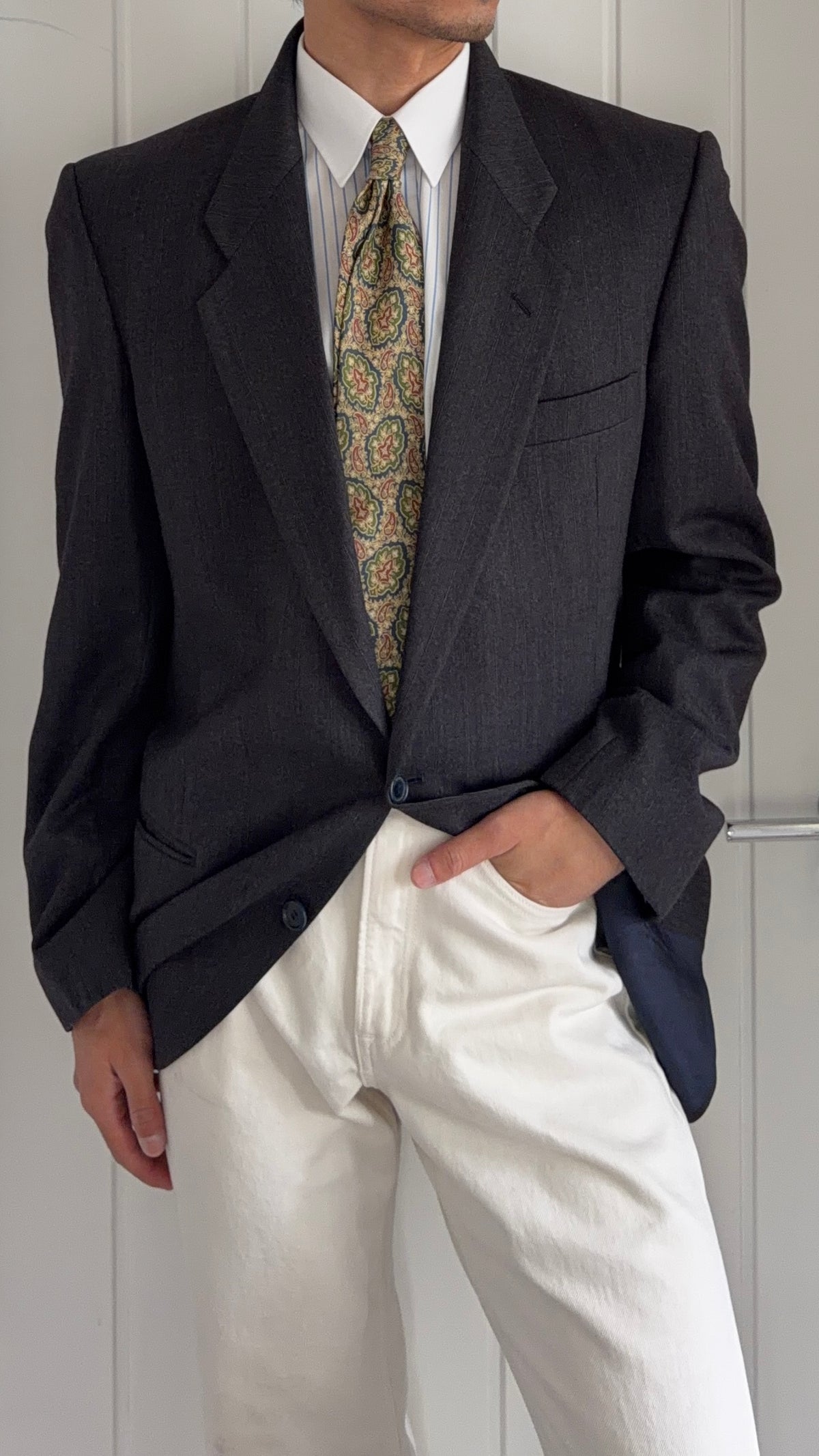 Giorgio Armani Mani 1980s Exclusive 2B Wool Sport Jacket Blazer - Size XL