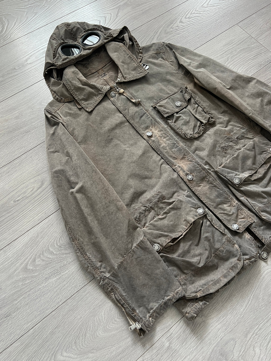 C.P. Company SS2006 Tinto Terra Mille Miglia Garment Dyed Cargo Goggle Jacket - Size M
