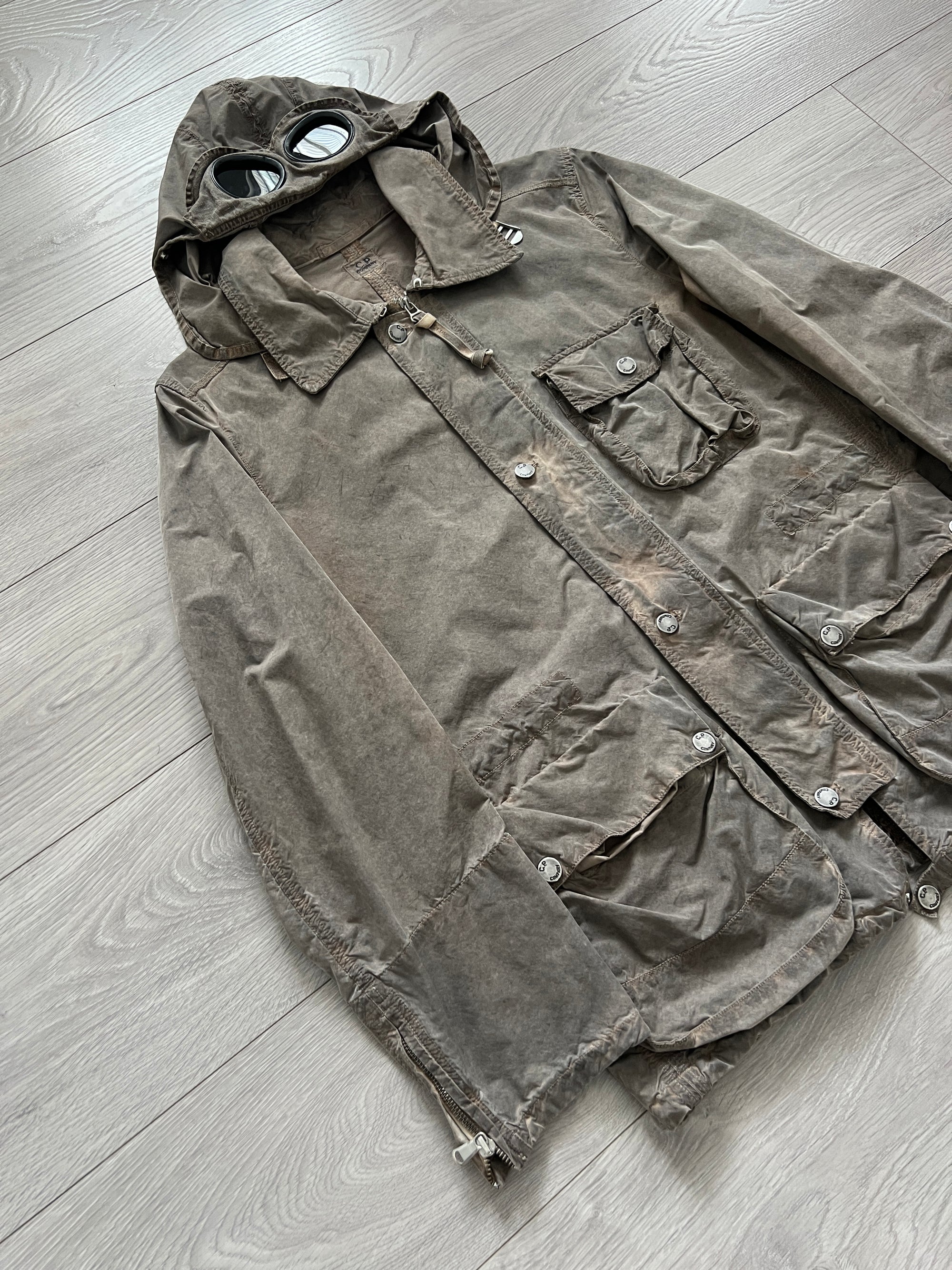 C.P. Company SS2006 Tinto Terra Mille Miglia Garment Dyed Cargo Goggle Jacket - Size M