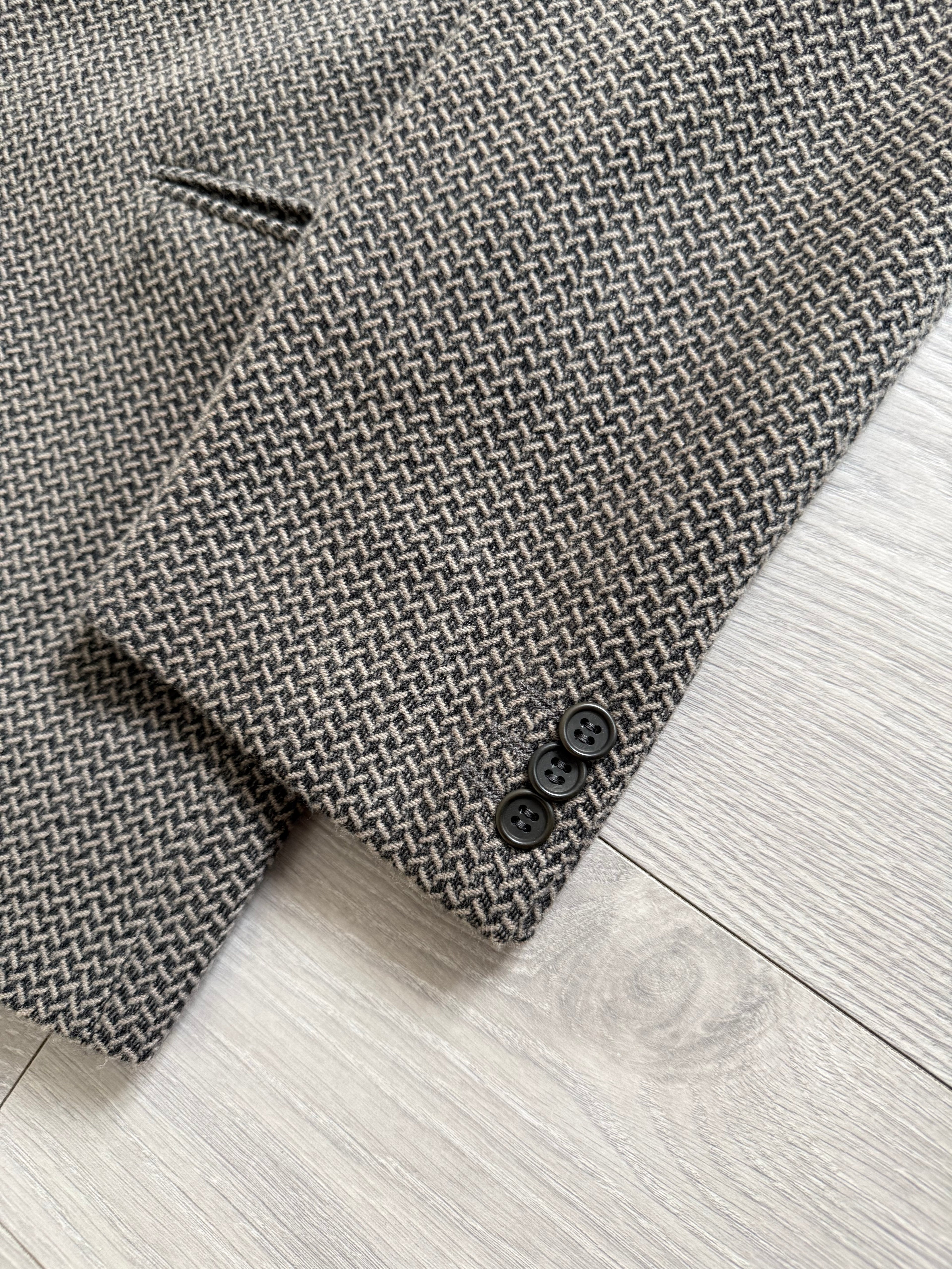 Giorgio Armani 1980s 3B Textured Wool Sport Jacket Blazer - Size XL