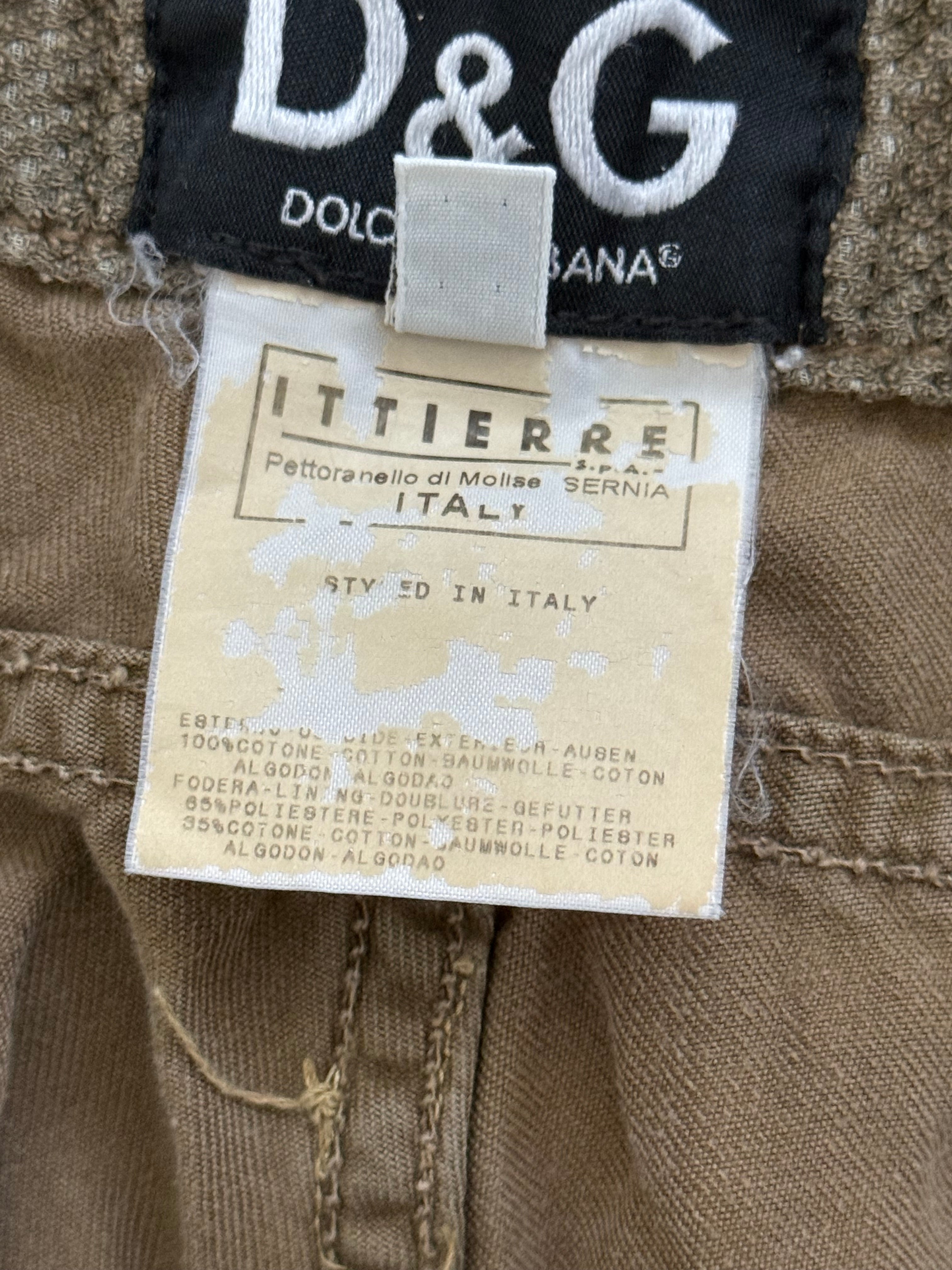 Dolce & Gabbana 00s Vintage Military Cargo Pants - Size 32