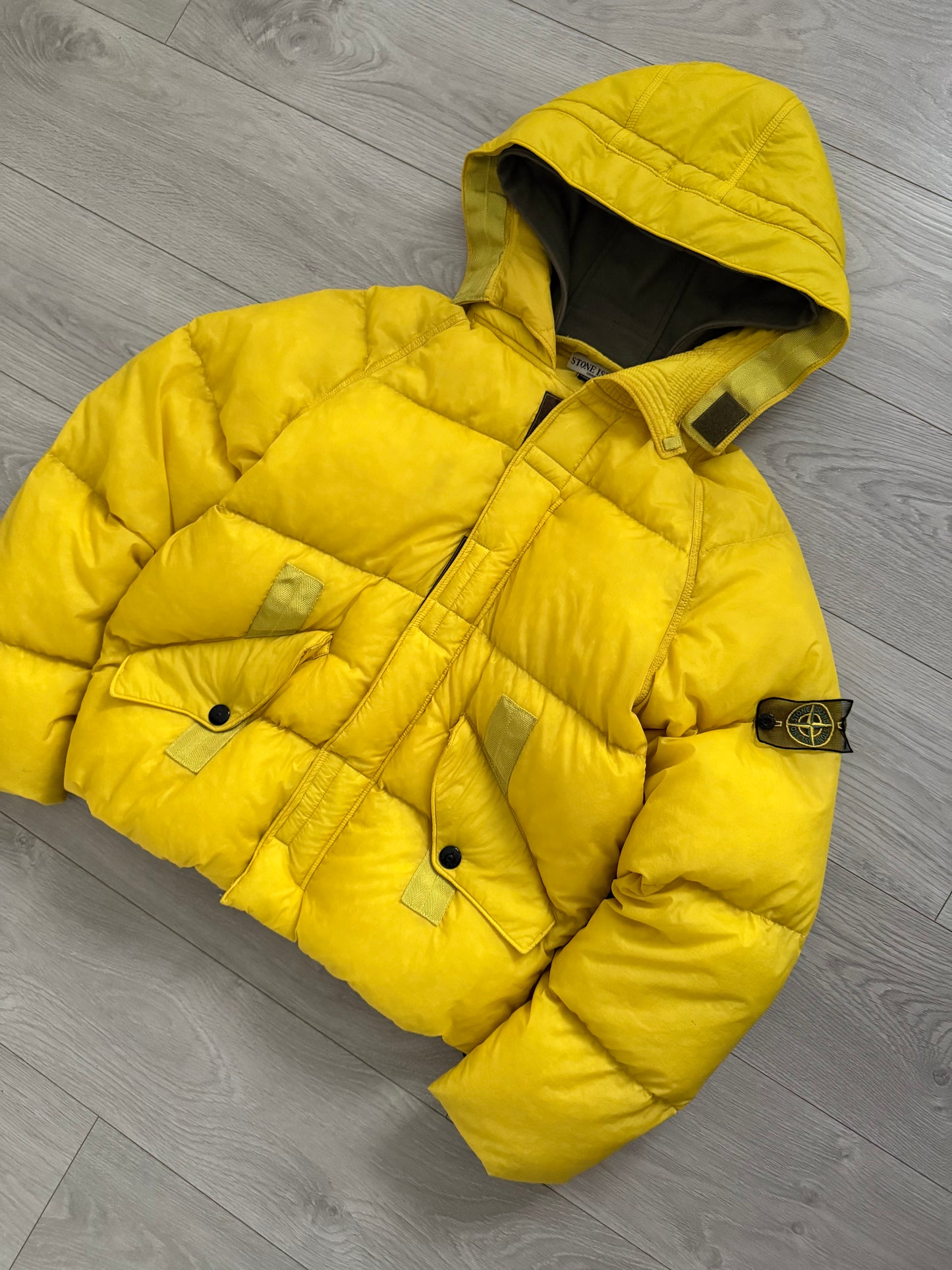 Stone Island FW2005 Mesh Badge Goose Down Puffer Jacket - Size M