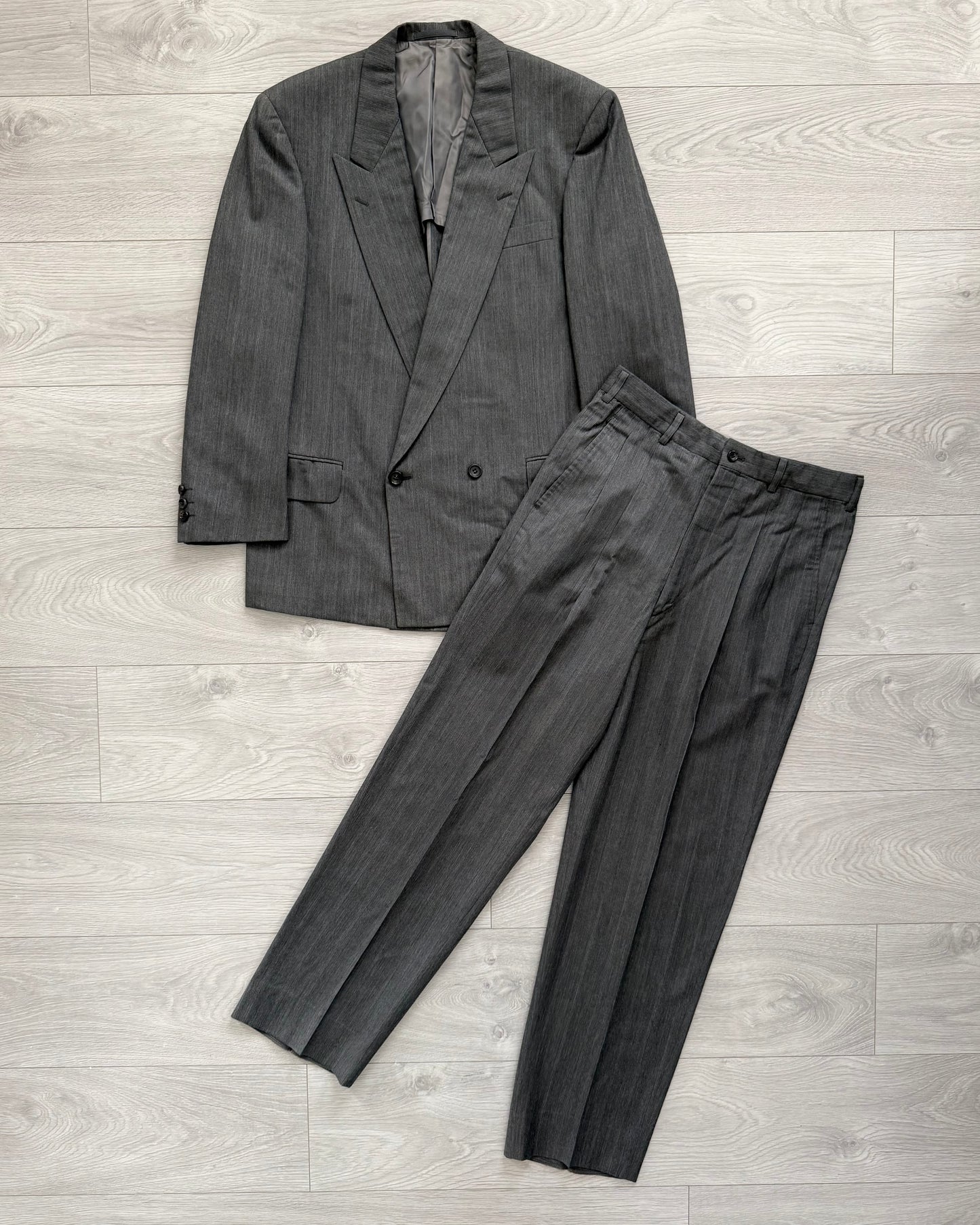 Comme Des Garcons Homme Deux 1989 Double-Breasted Pleated Suit - Size S Jacket / 32" Waist