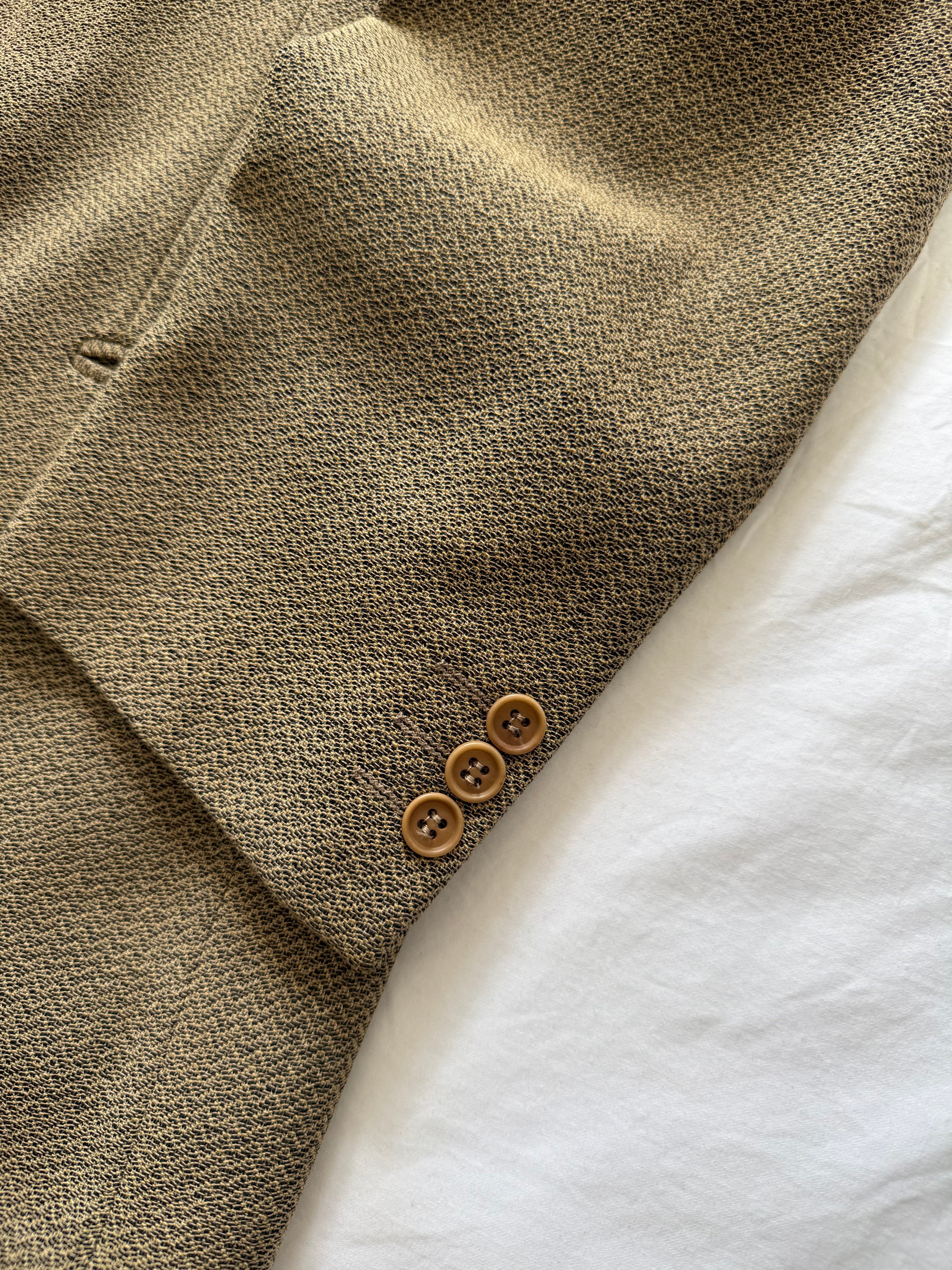 Giorgio Armani 1980s 3B Textured Wool Nylon Sport Jacket Blazer  - Size XL