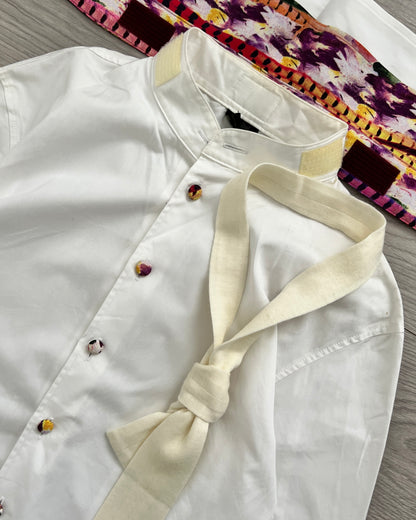 Jean Paul Gaultier Homme 1990s Customisable Cuff, Collar, Buttons Shirt - Size S