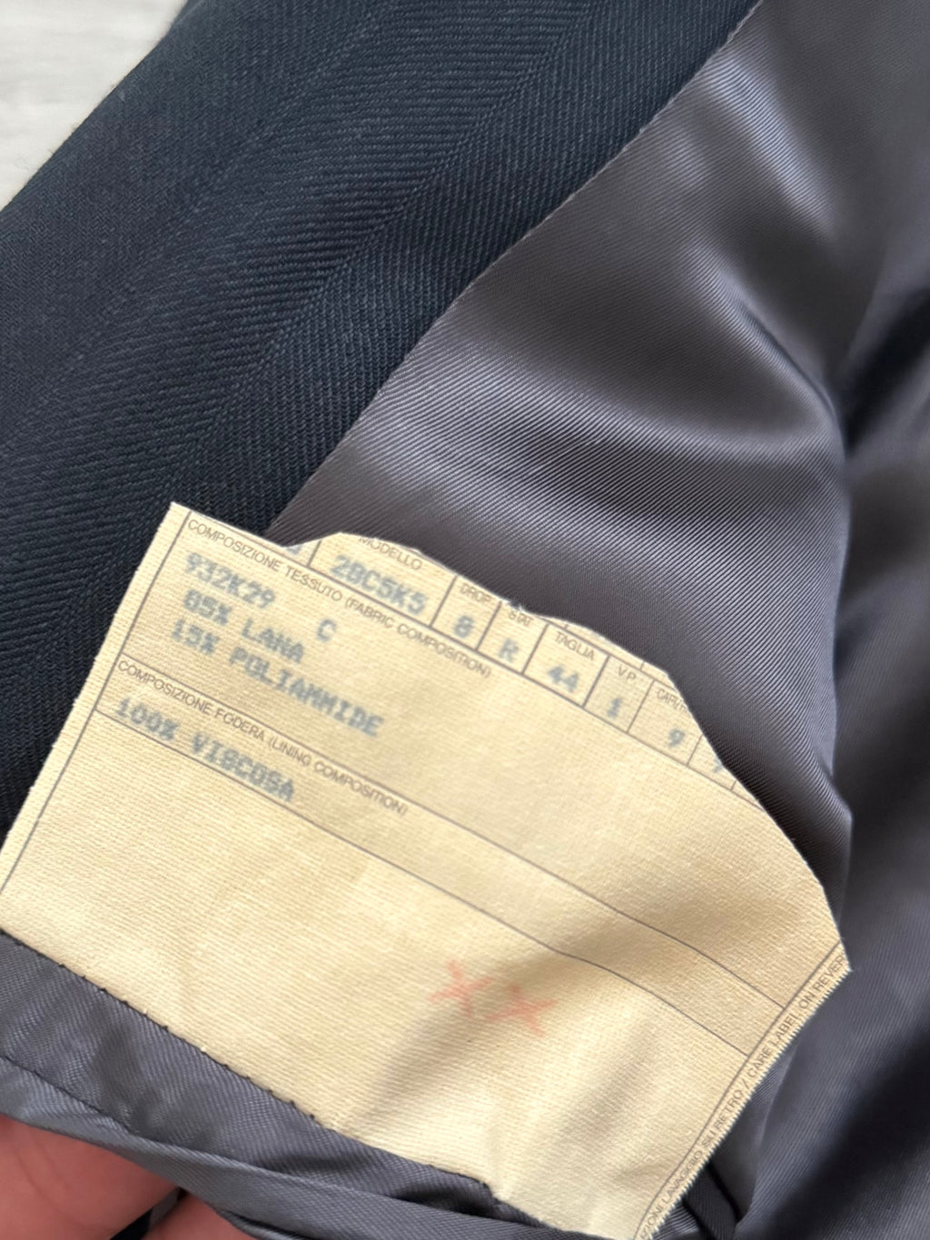 Versace 1980s 6B Double Breasted Peaked Lapel Textured Wool Sports Blazer Jacket - Size S
