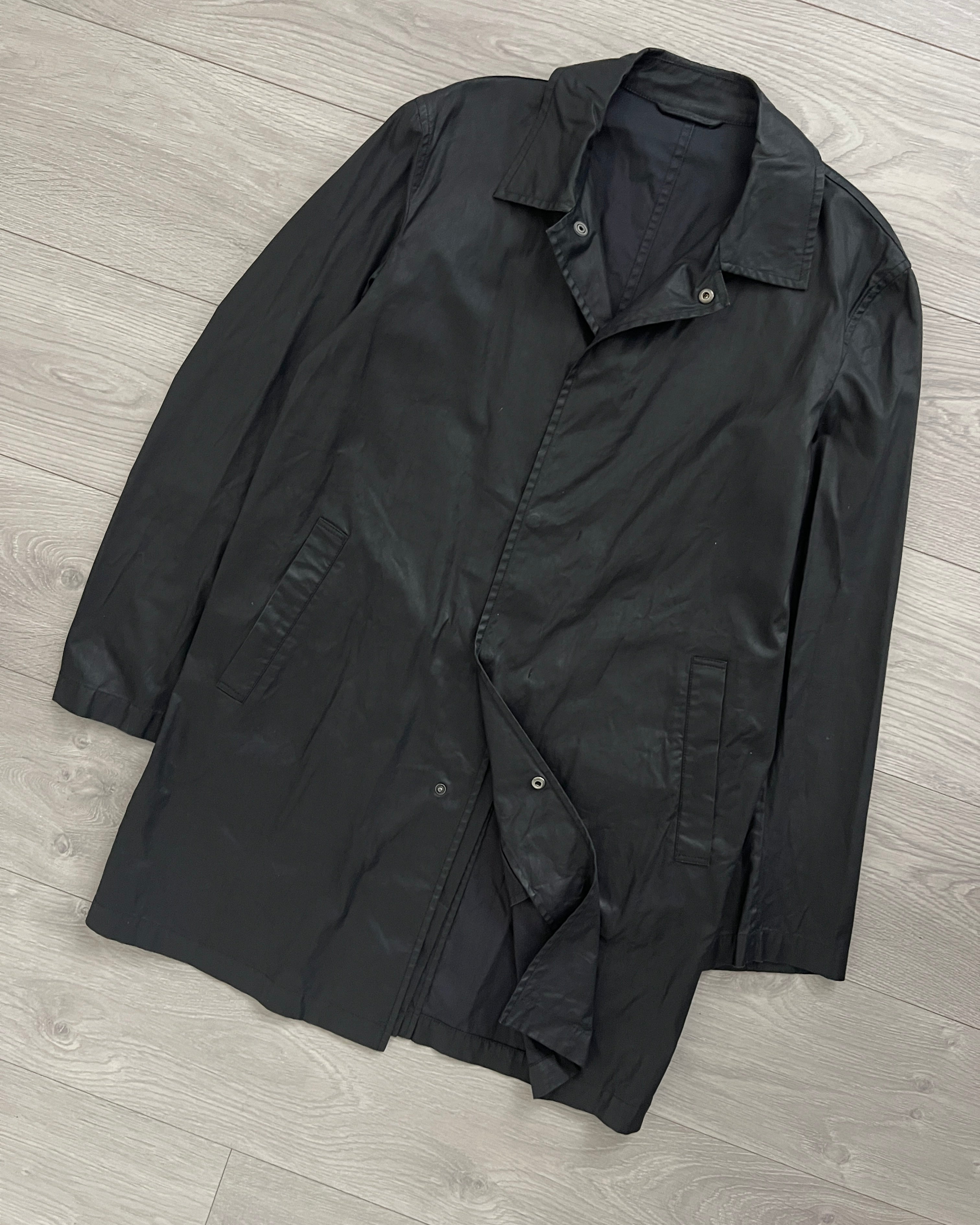 Jil Sander by Raf Simons 00s Waxed Snap Button Coat - Size S