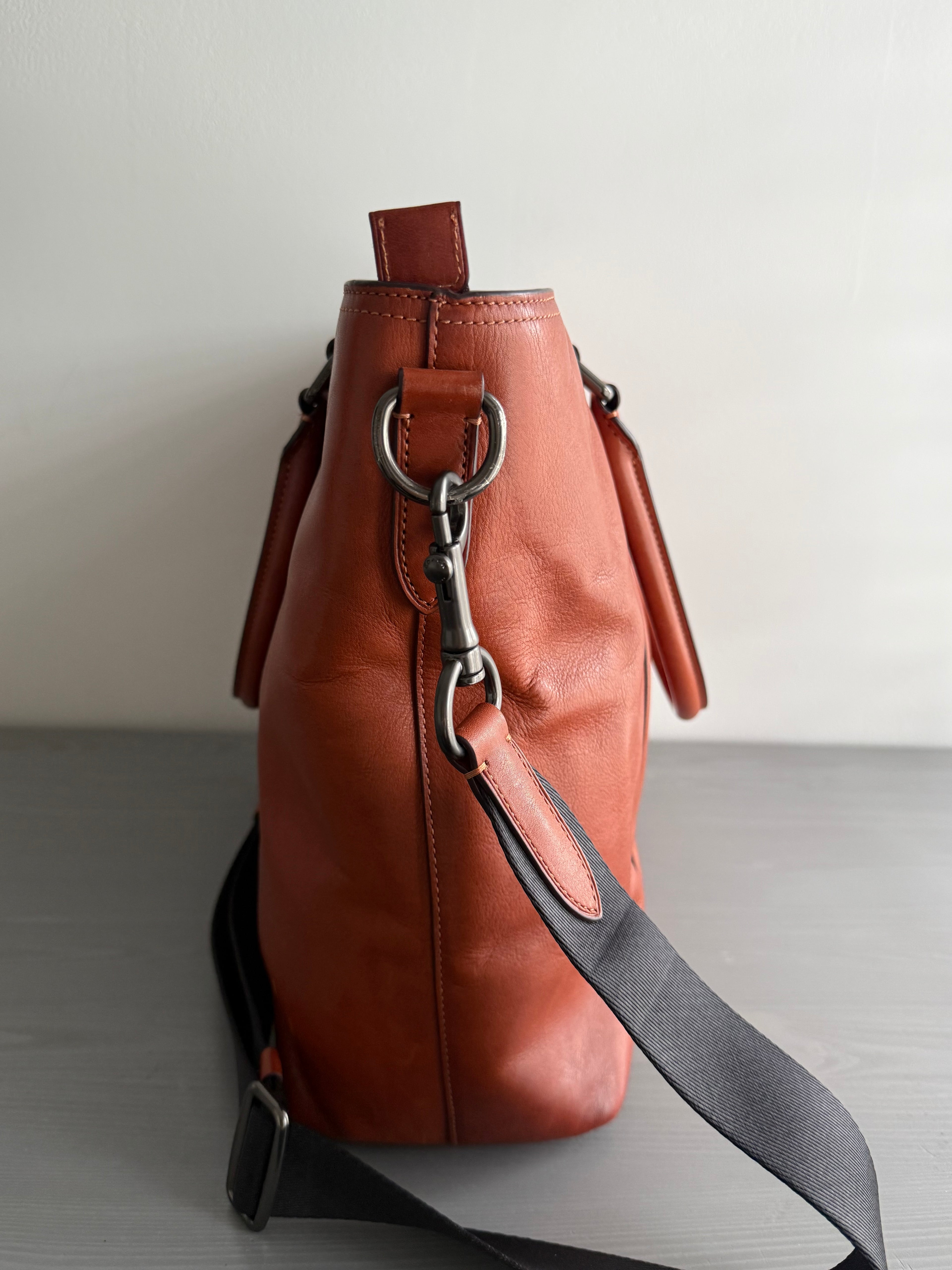 Coach New York Vintage Leather Hold-All Tote Bag