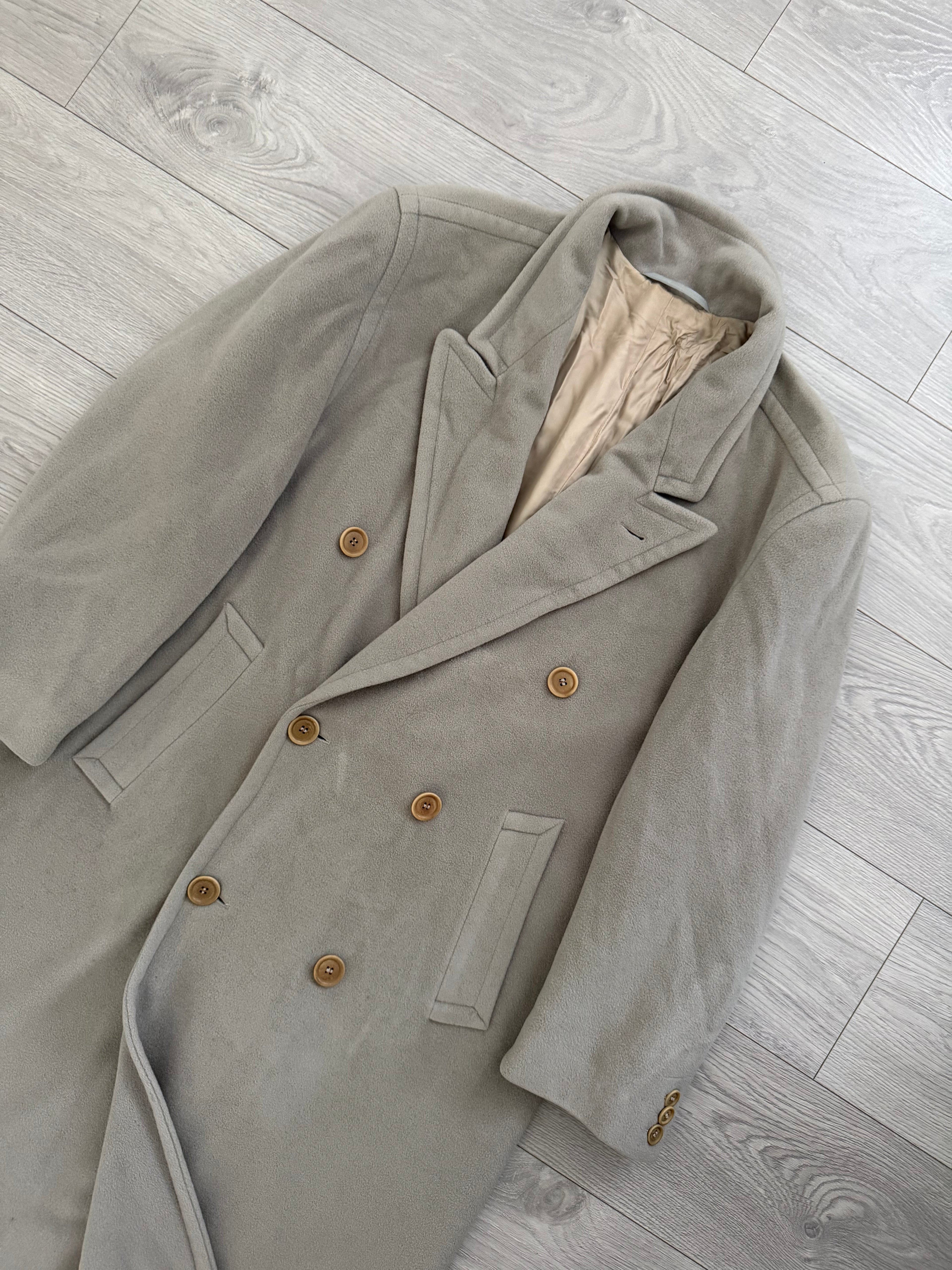 Hugo Boss 1980s 'Yamaha' Double-Breasted Wool Coat - Size M