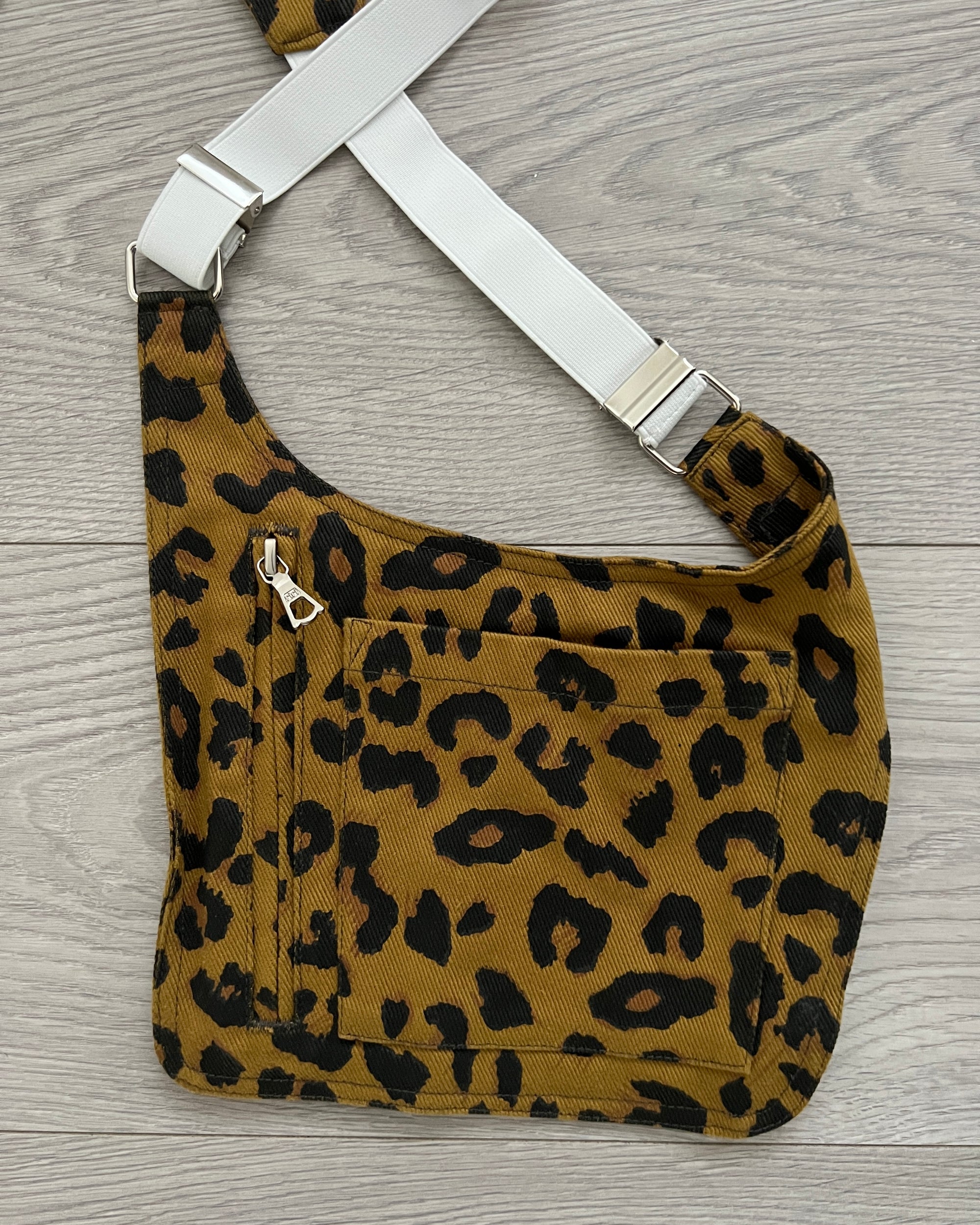 Dries Van Noten SS2016 Cheeta Print Holster Suspenders