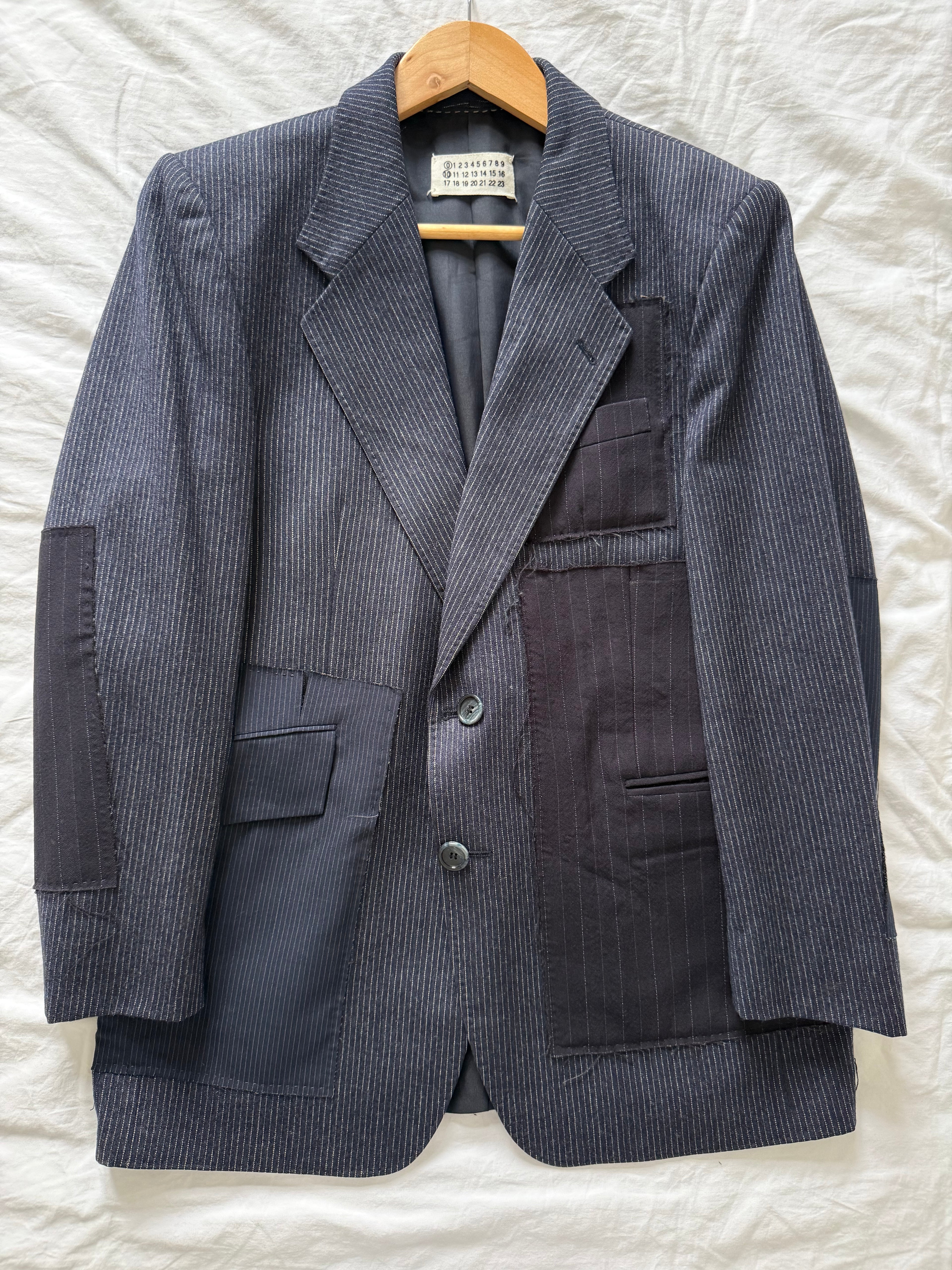 Maison Martin Margiela AW2004 Artisanal Line (0)(10) Reconstructed Patchwork Blazer Jacket - Size M