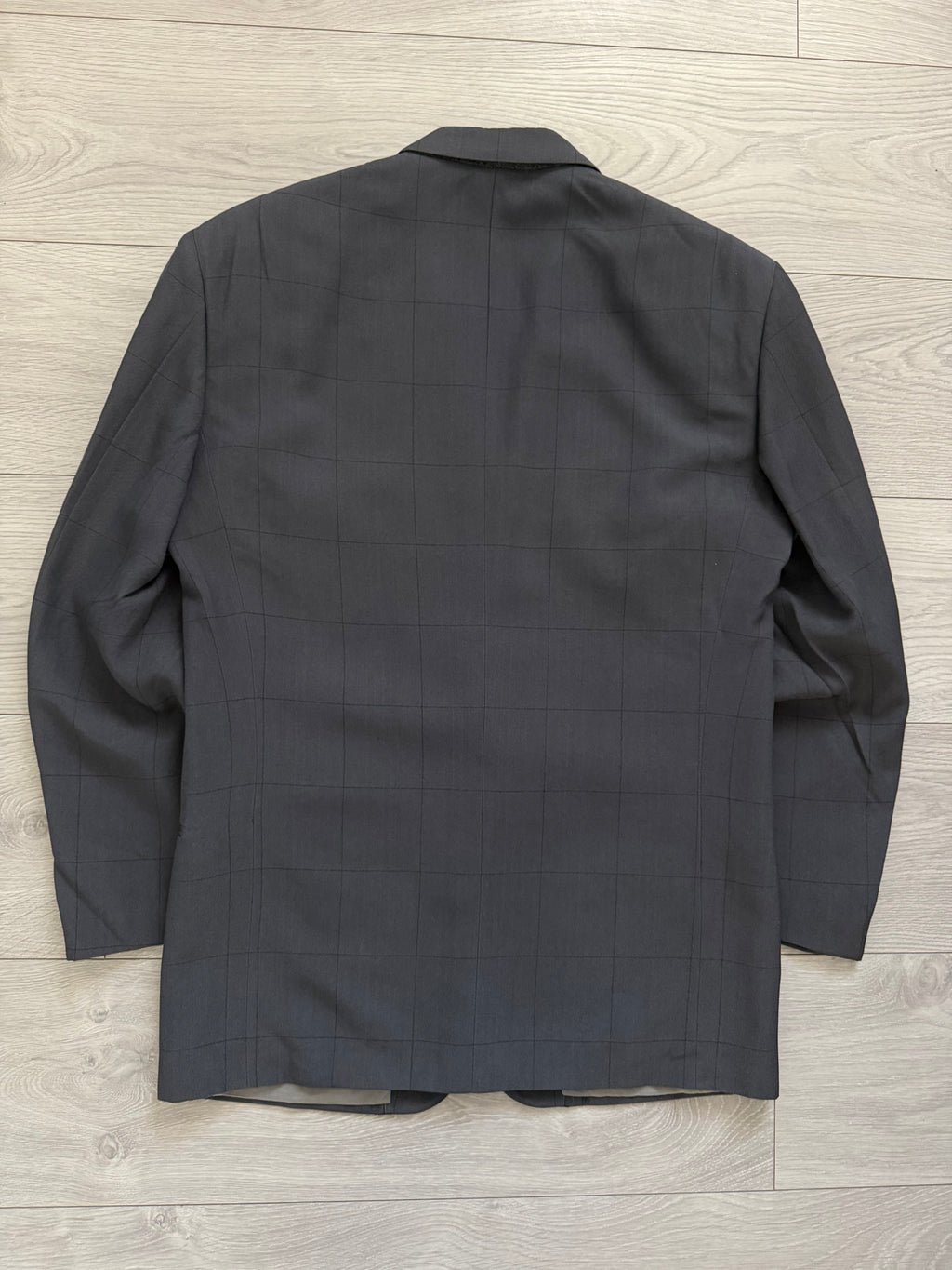 Giorgio Armani Mainline 1980s 2B Double Pleat Draped Grey Suit - Size S Jacket / 29" Waist