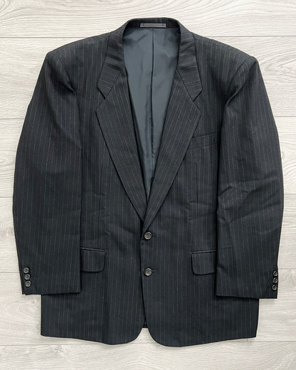 Comme Des Garcons Homme AW1988 Wool Pleated Striped Suit - Size M Jacket / 30 Waist