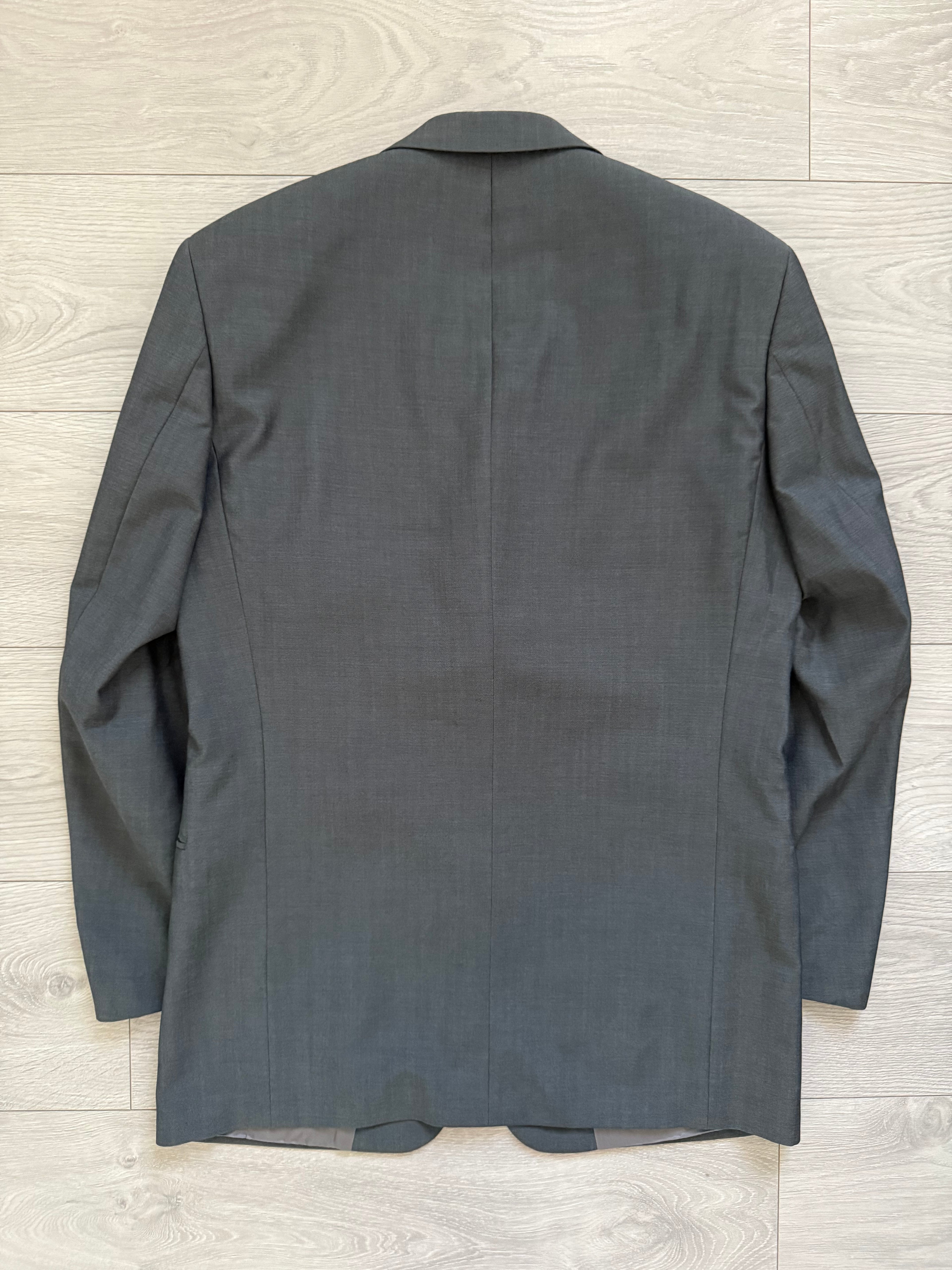 Hugo Boss 1990s 'Sigma' 4B Pleated Wool Grey Suit - Size M Jacket / 32" Waist