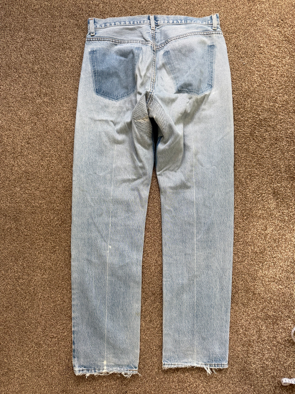 Maison Martin Margiela Artisanal Line (0)(10) AW1999 Re-Worked Panelled Denim Jeans - Size 32" Waist