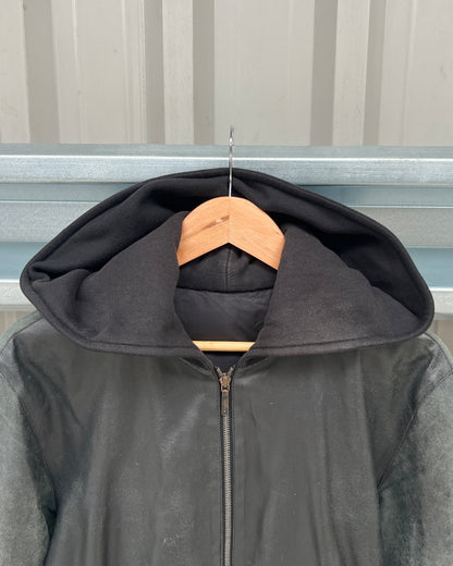 Jil Sander by Raf Simons 00s Blistered Leather Hooded Jacket - Size S