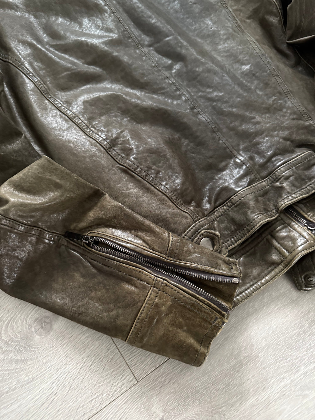 Emporio Armani 00s Leather Jacket - Size M