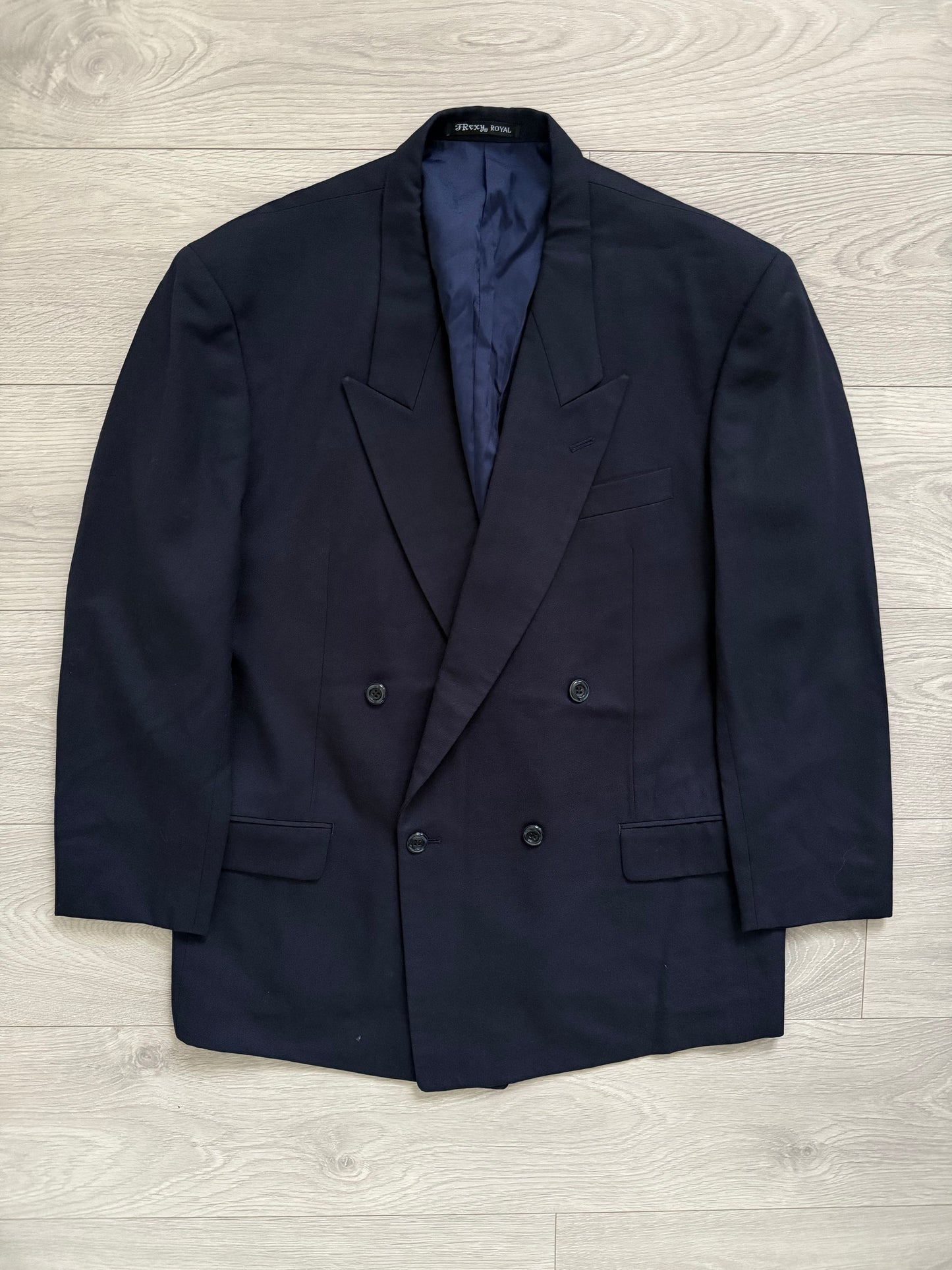 Yves Saint Laurent 1990s Double-Breasted Pleated Wool Suit - Size L Jacket / 34" Waist