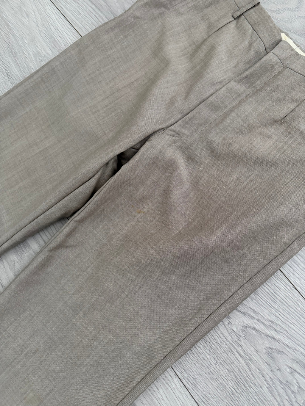 Givenchy 1990s Taupe Beige Wool Pants - Size 30" Waist