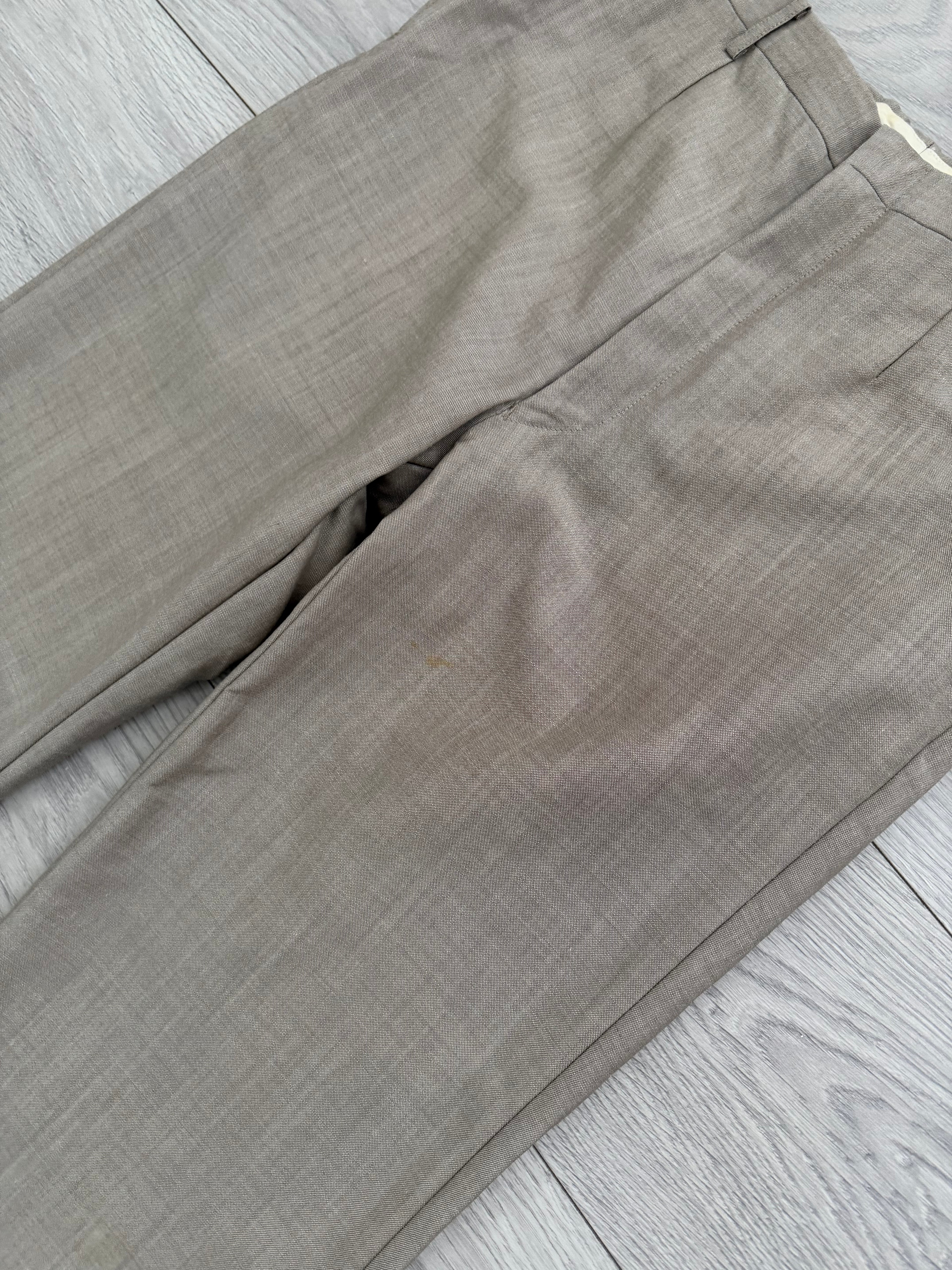 Givenchy 1990s Taupe Beige Wool Pants - Size 30" Waist