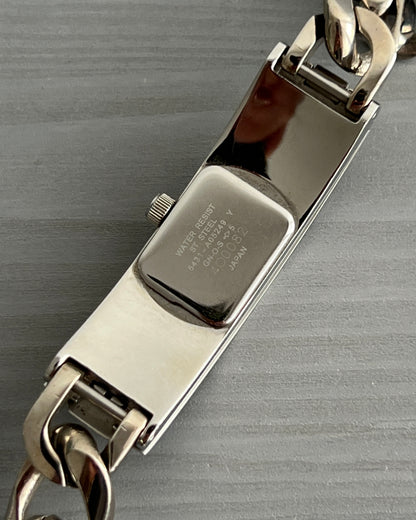 Jean Paul Gaultier 00s Stainless Steel Cross Watch Bracelet