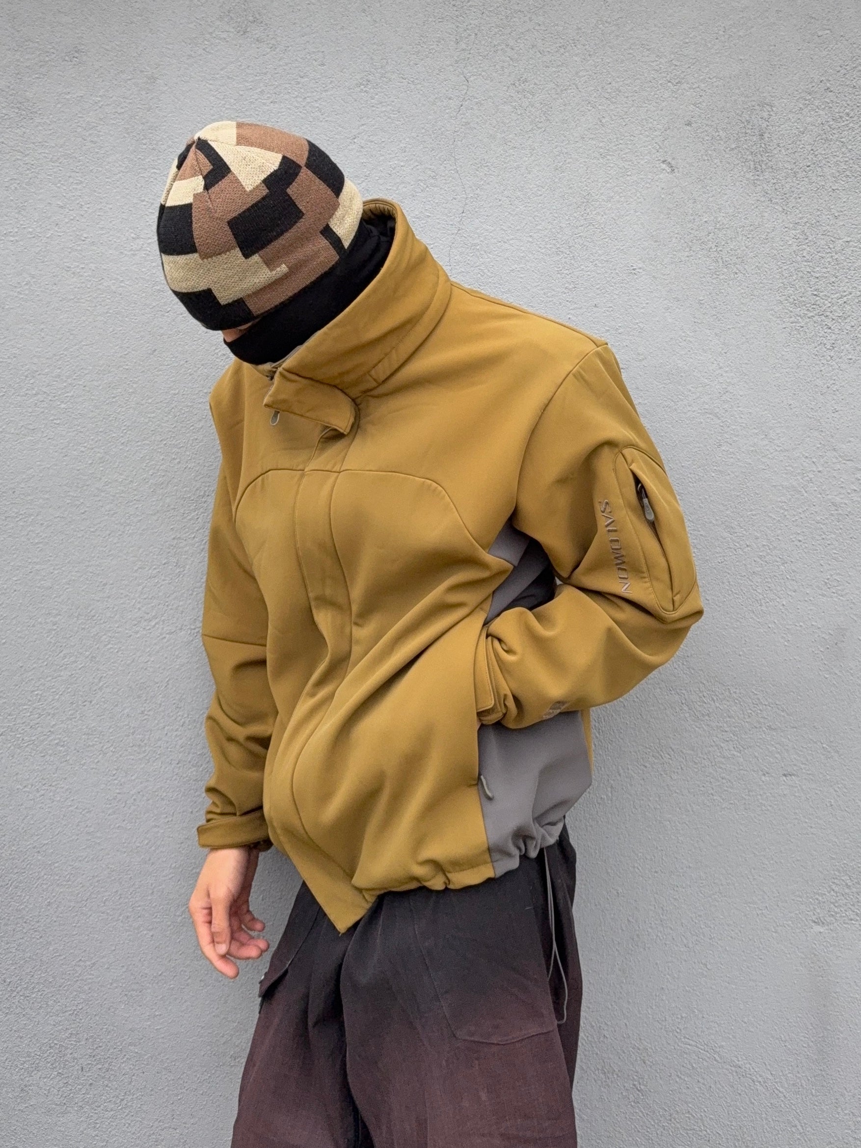 Salomon 00s Technical Waterproof Panelled Fleece Lined Vent Jacket - Size L