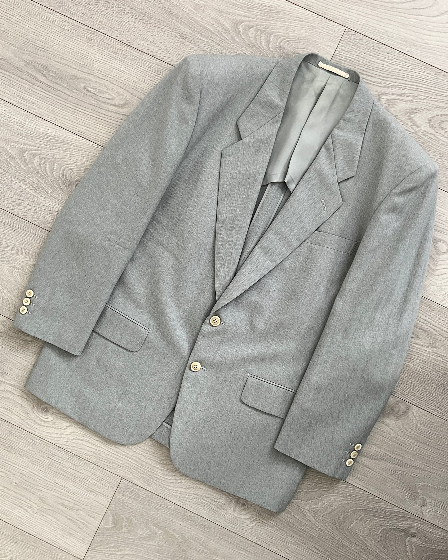 Comme Des Garcons Homme SS1991 Wool Pleated Grey Suit - Size M Jacket / 31 Waist