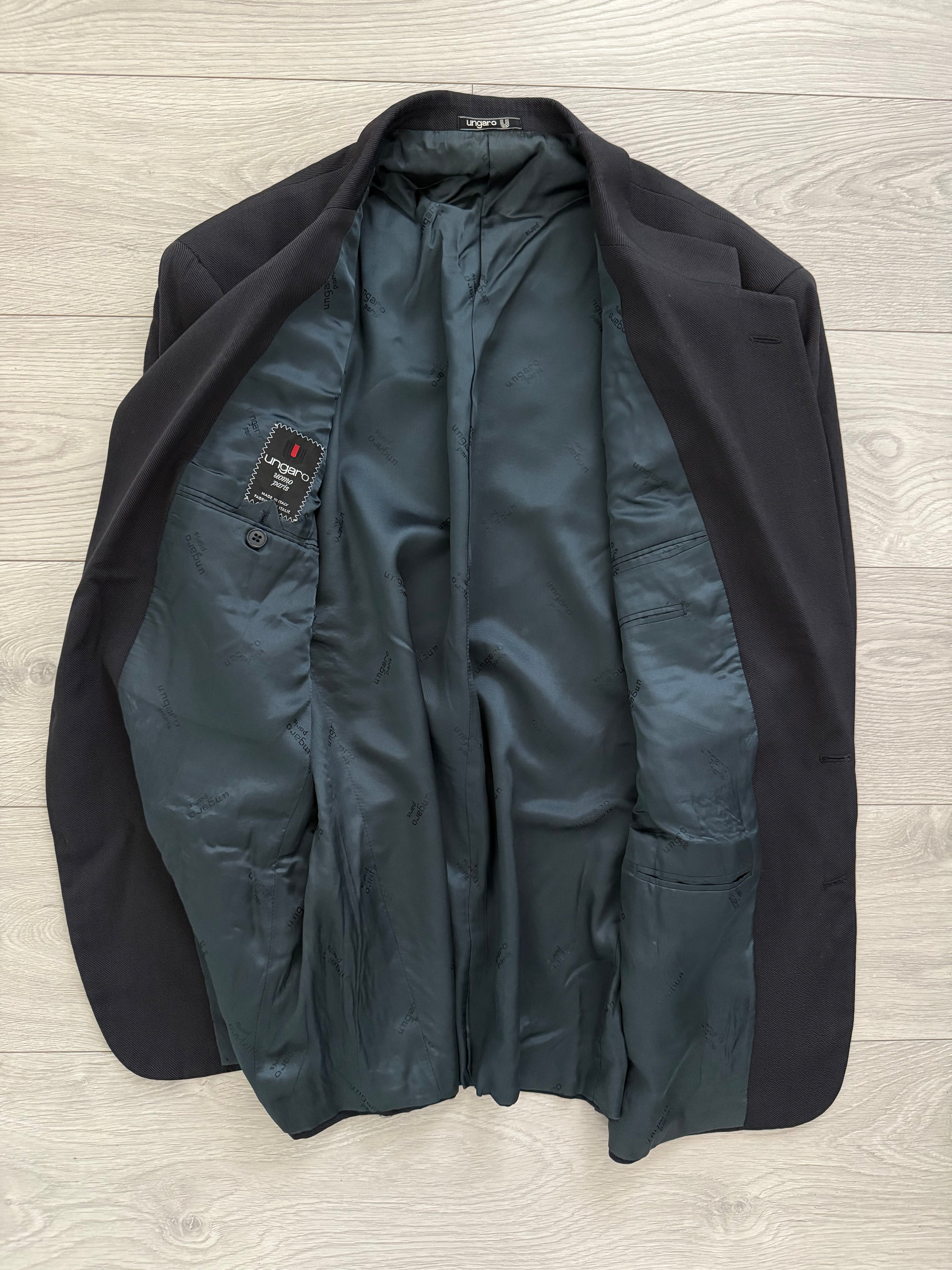 Ungaro Armani 1980s 2B Wool Draped Jacket - Size XL