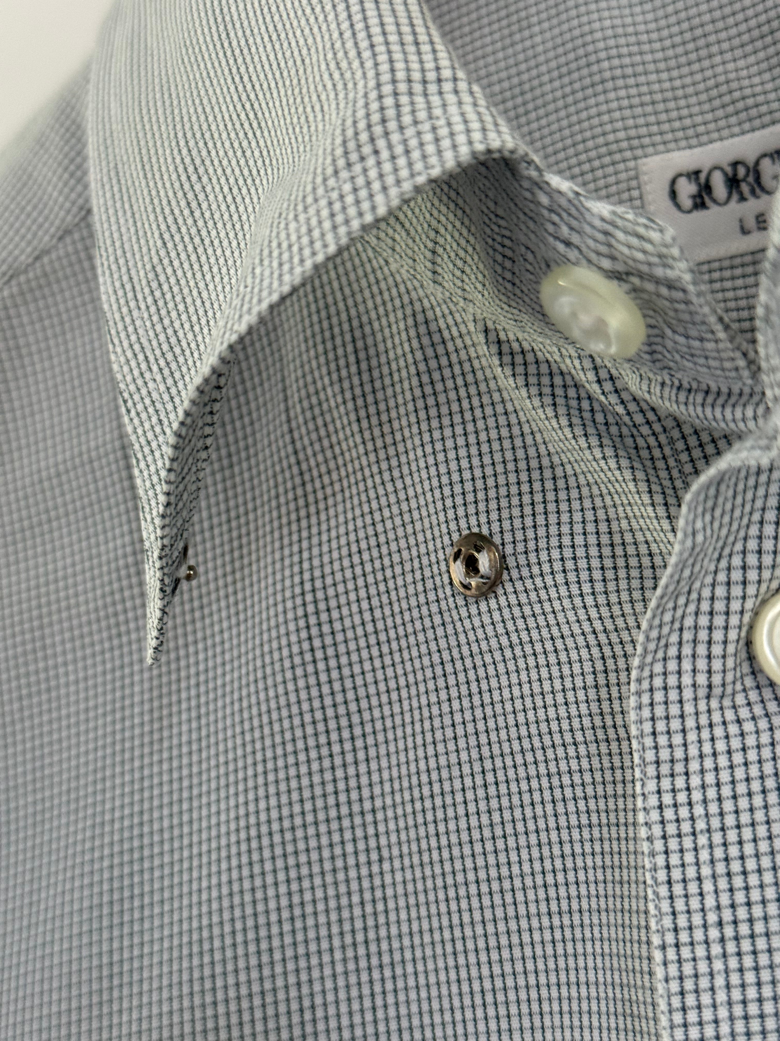 Giorgio Armani 1990s Snap Collar Shirt - Size S