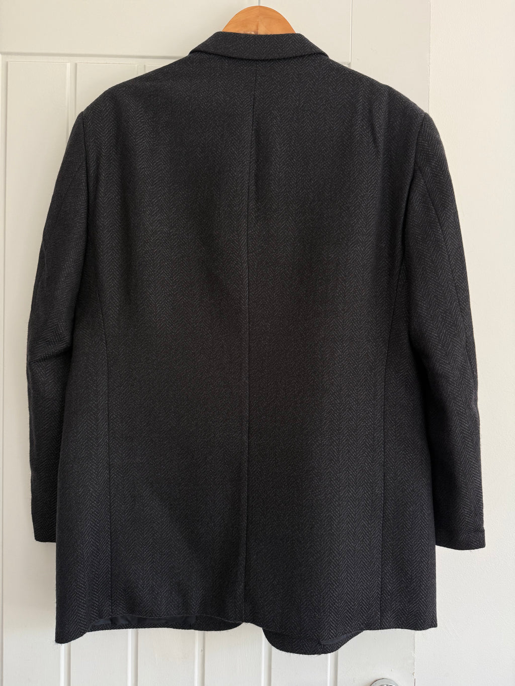 Armani 1990s 3B Herringbone Wool Sports Jacket Blazer - Size XL