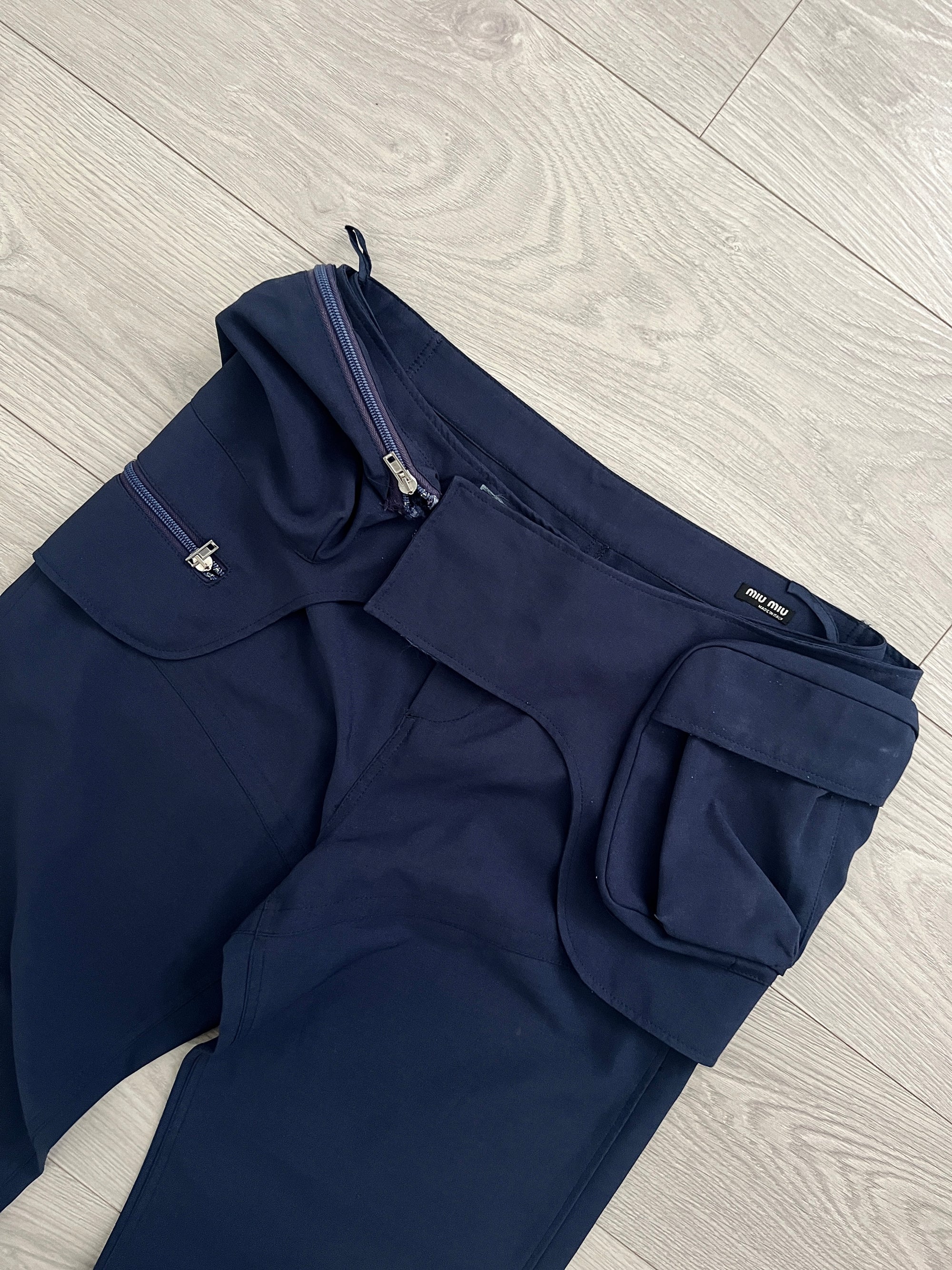 Miu Miu SS2003 Cargo Waistbag Runway Pants - Size 32