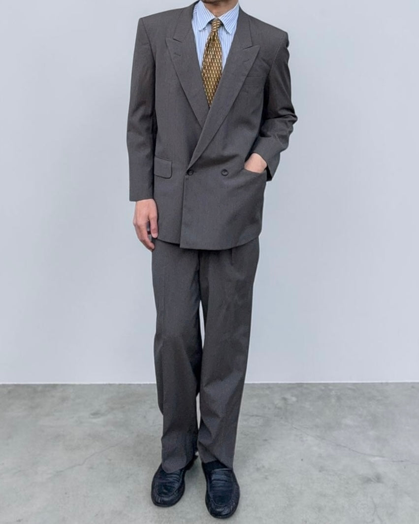 Comme Des Garcons Homme 1989 Double Breasted Pleated Wool Grey Suit - Size S Jacket / 28" Waist