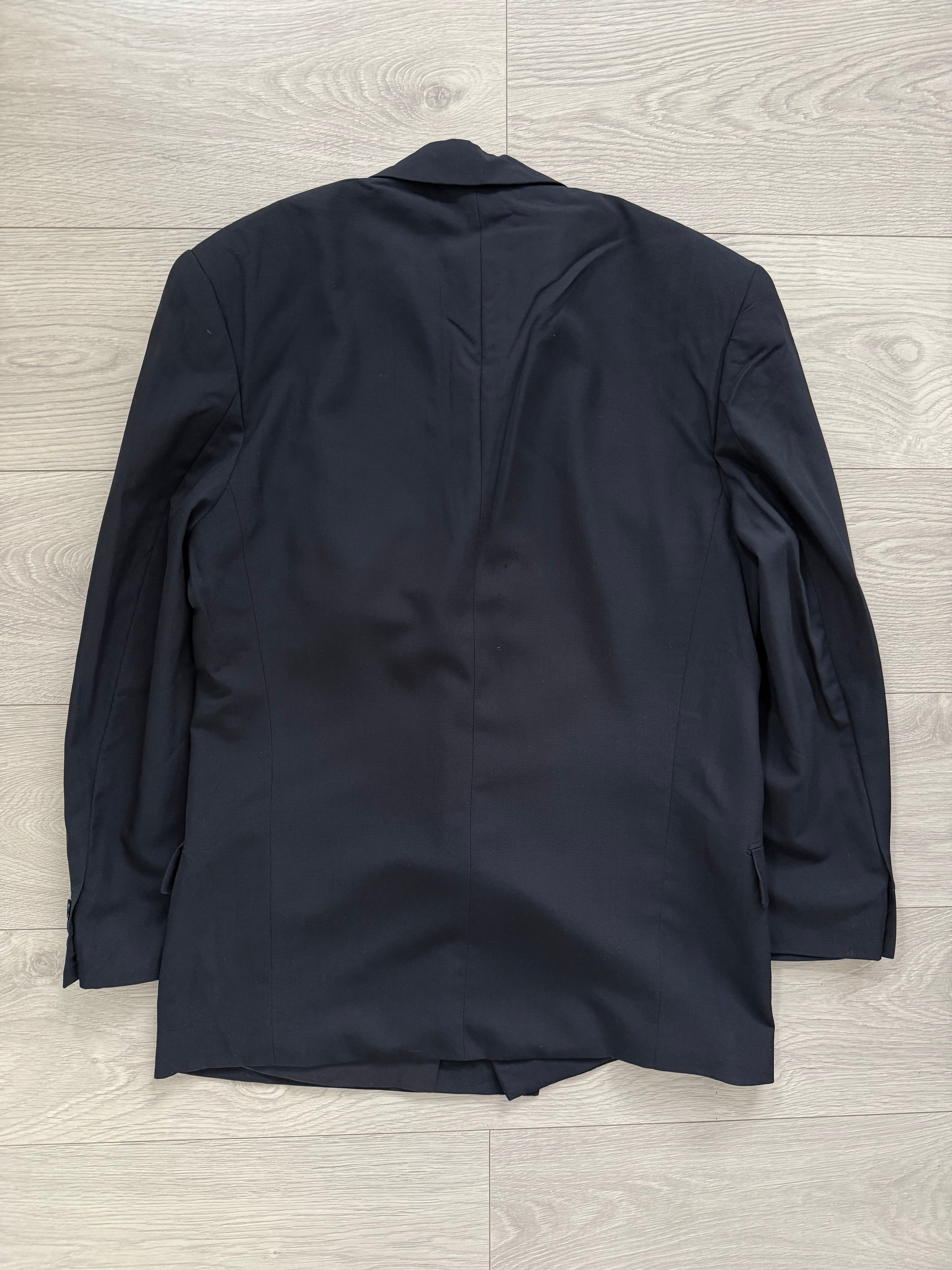 Hugo Boss 1980s 'Mitford' Double Breasted Peaked Lapel Sports Jacket Blazer Navy - Size S