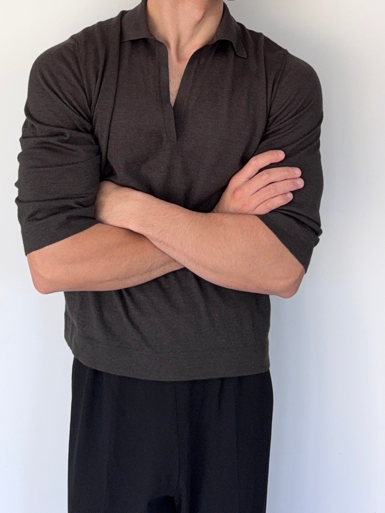 Hermes by Martin Margiela Cashmere Silk Knit Polo - Size S Mens / XL Womens