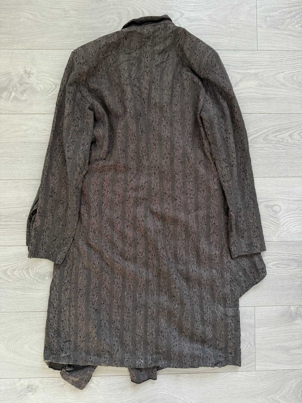 Giorgio Armani Womens 1970s Wool Texture Layered Robe - One Size