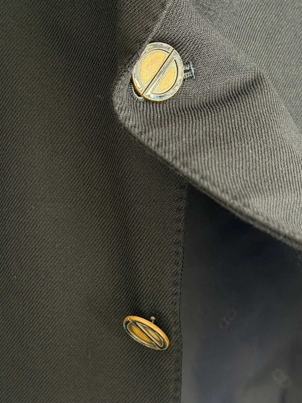 Dior 1980s 2B Metal Button Navy Wool Sport Jacket Blazer  - Size M