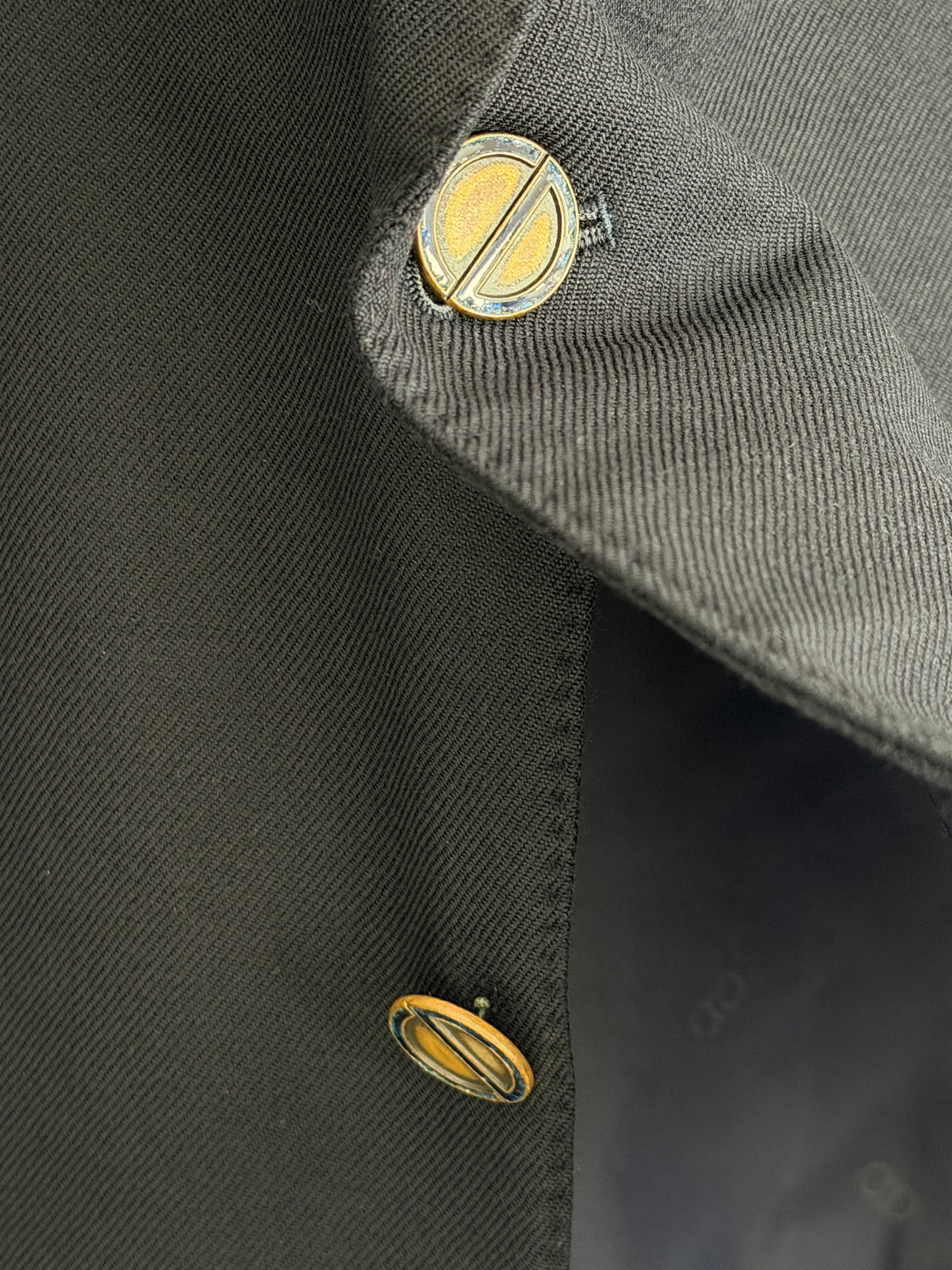 Dior 1980s 2B Metal Button Navy Wool Sport Jacket Blazer  - Size M