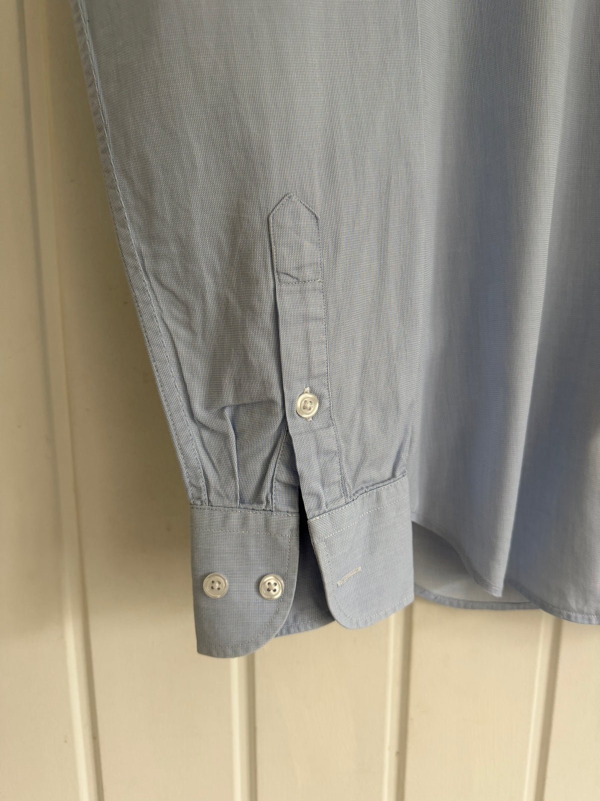 Emporio Armani Blue Cotton Shirt - Size Medium