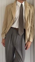 Armani 1990s 3B Linen Beige Sport Jacket Blazer - Size L