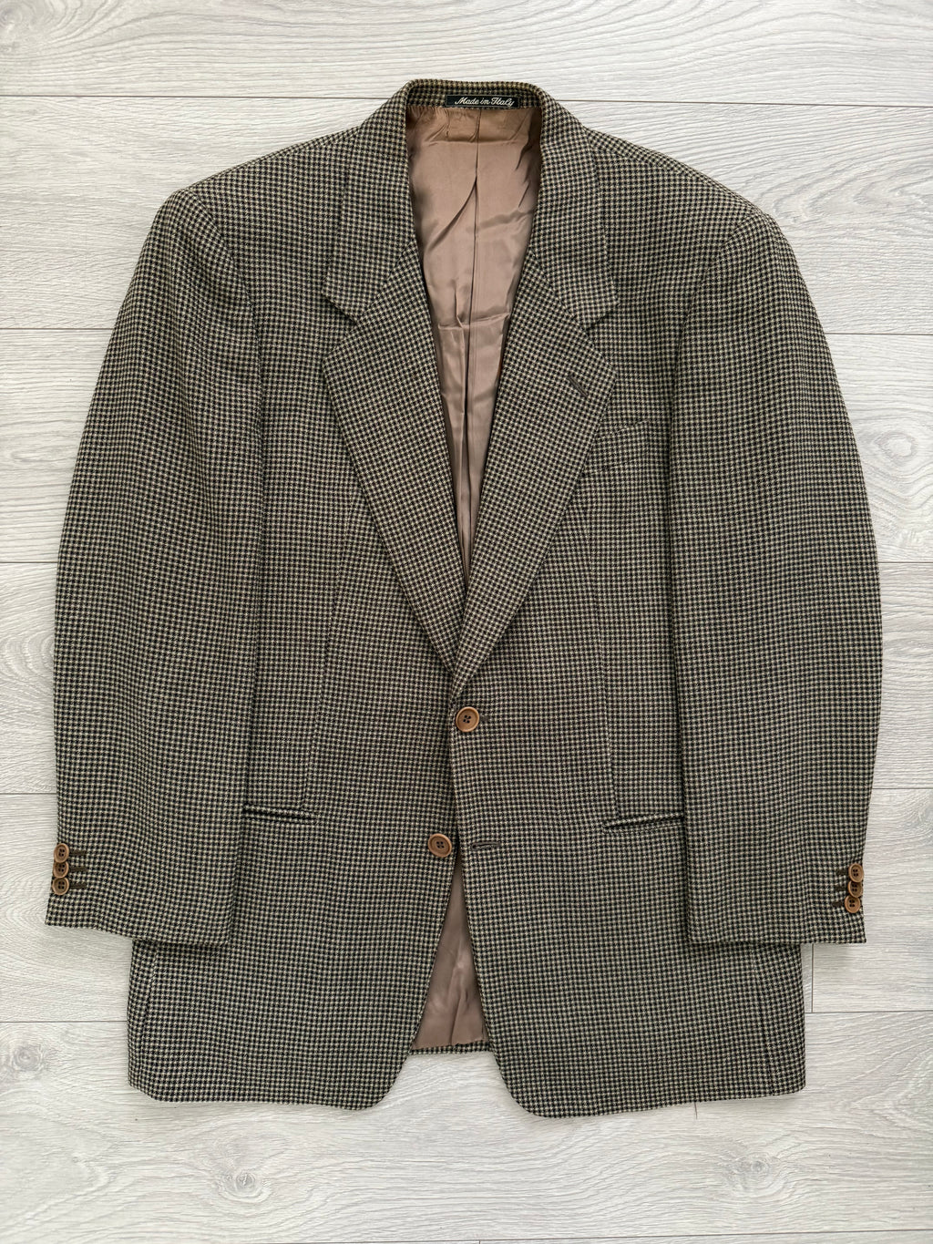 Giorgio Armani 1980s 2B Textured Wool Check Sports Jacket Blazer - Size M