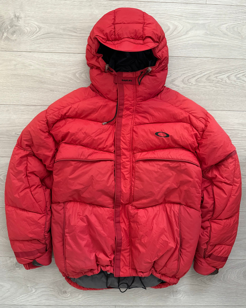 Oakley AW06 Goose Down Red Technical Puffer Jacket - Size M