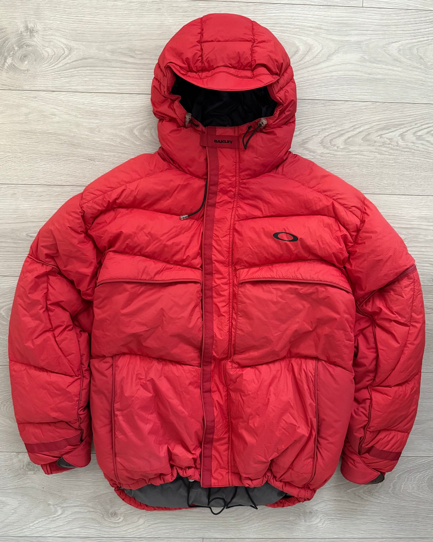 Oakley AW06 Goose Down Red Technical Puffer Jacket - Size M