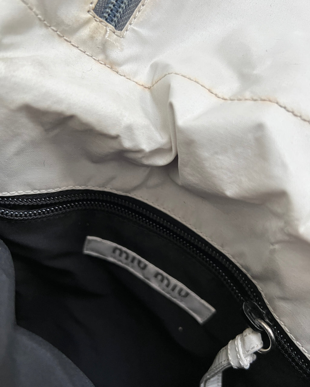 Miu Miu 1999 Tech Nylon Mesh Panelled Crossbody Bag