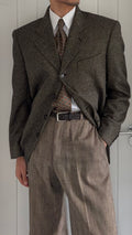 Valentino 1980s 4B Virgin Wool Textured Sport Jacket Blazer - Size L