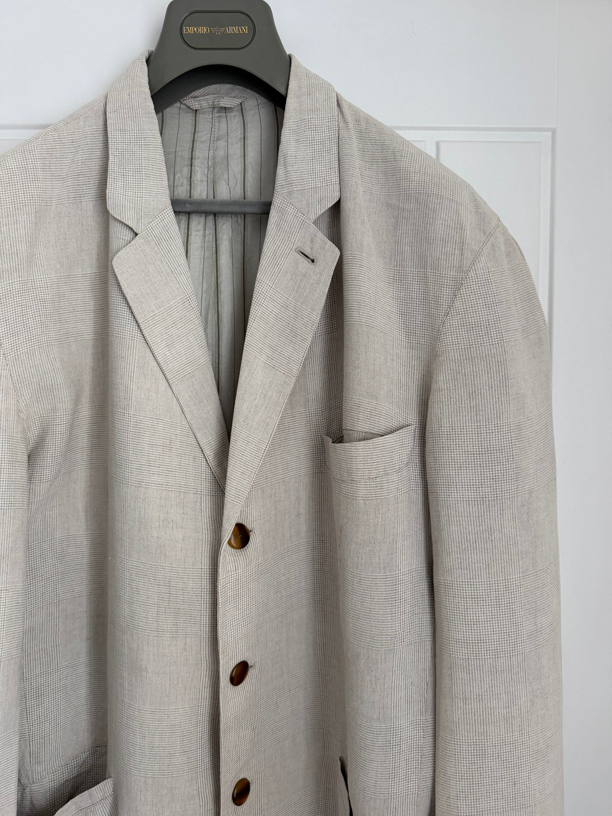 Emporio Armani 1990s 3B Linen Sport Jacket Blazer - Size L