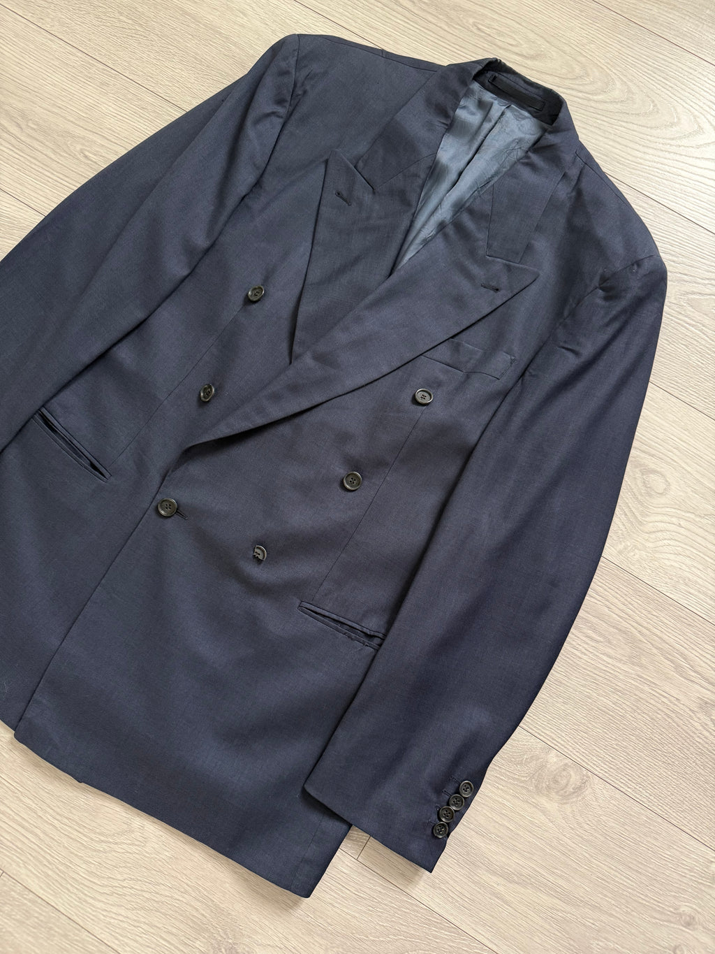 Hugo Boss 1980s 'Al Capone' Double Breasted Peaked Lapel Sports Jacket Blazer - Size L
