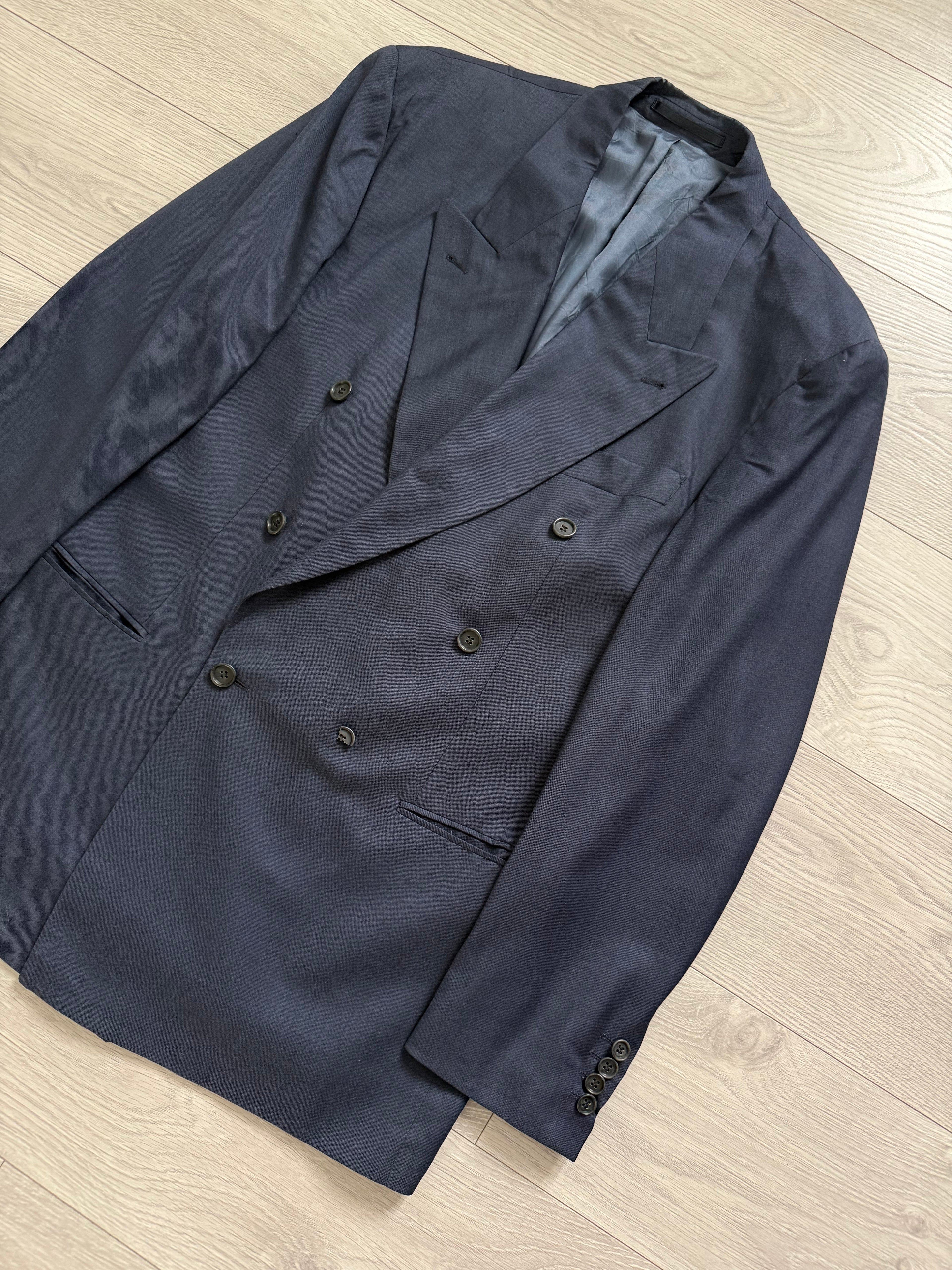 Hugo Boss 1980s 'Al Capone' Double Breasted Peaked Lapel Sports Jacket Blazer - Size L